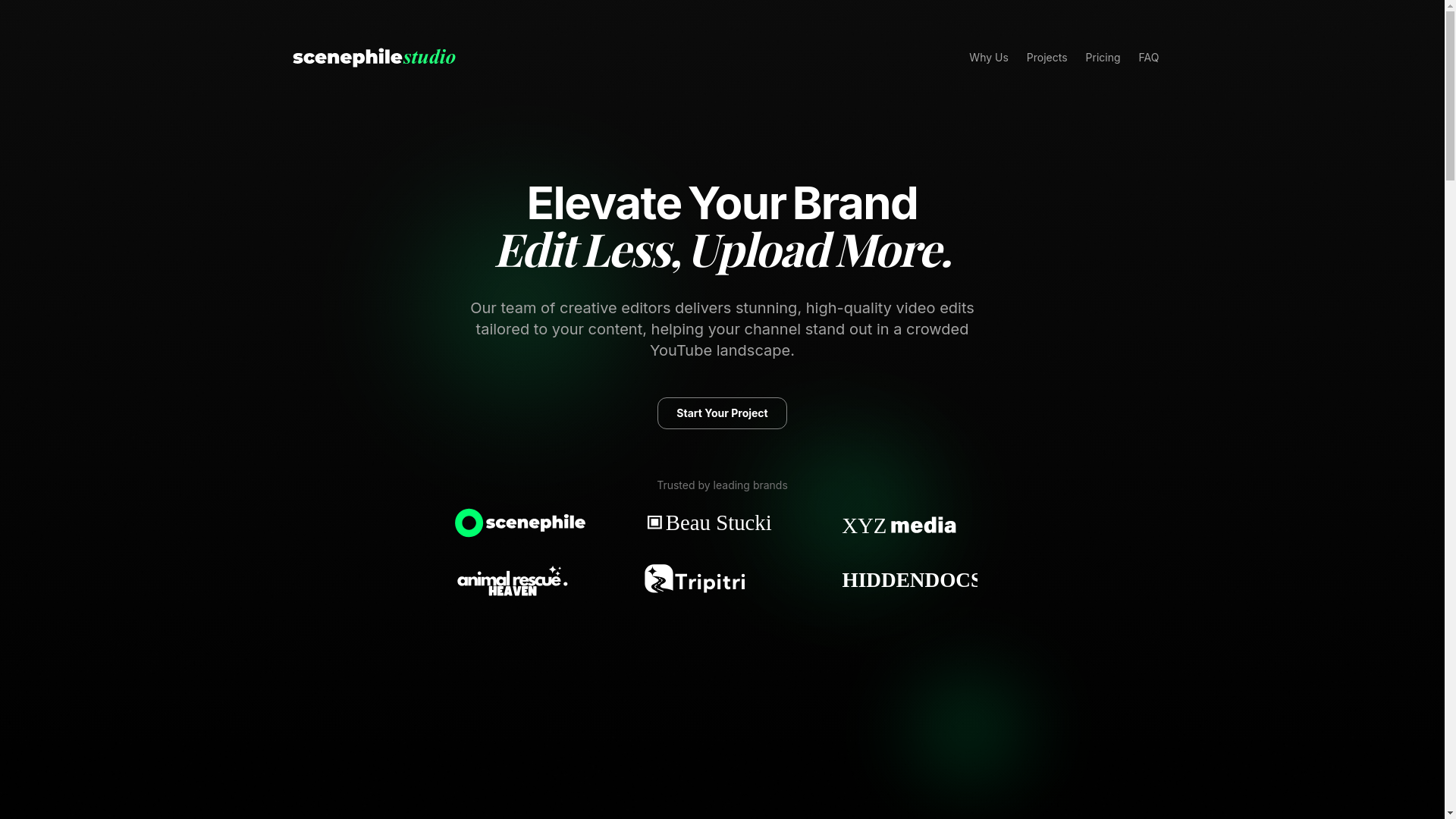 website screenshot of https://scenephilestudio.com/