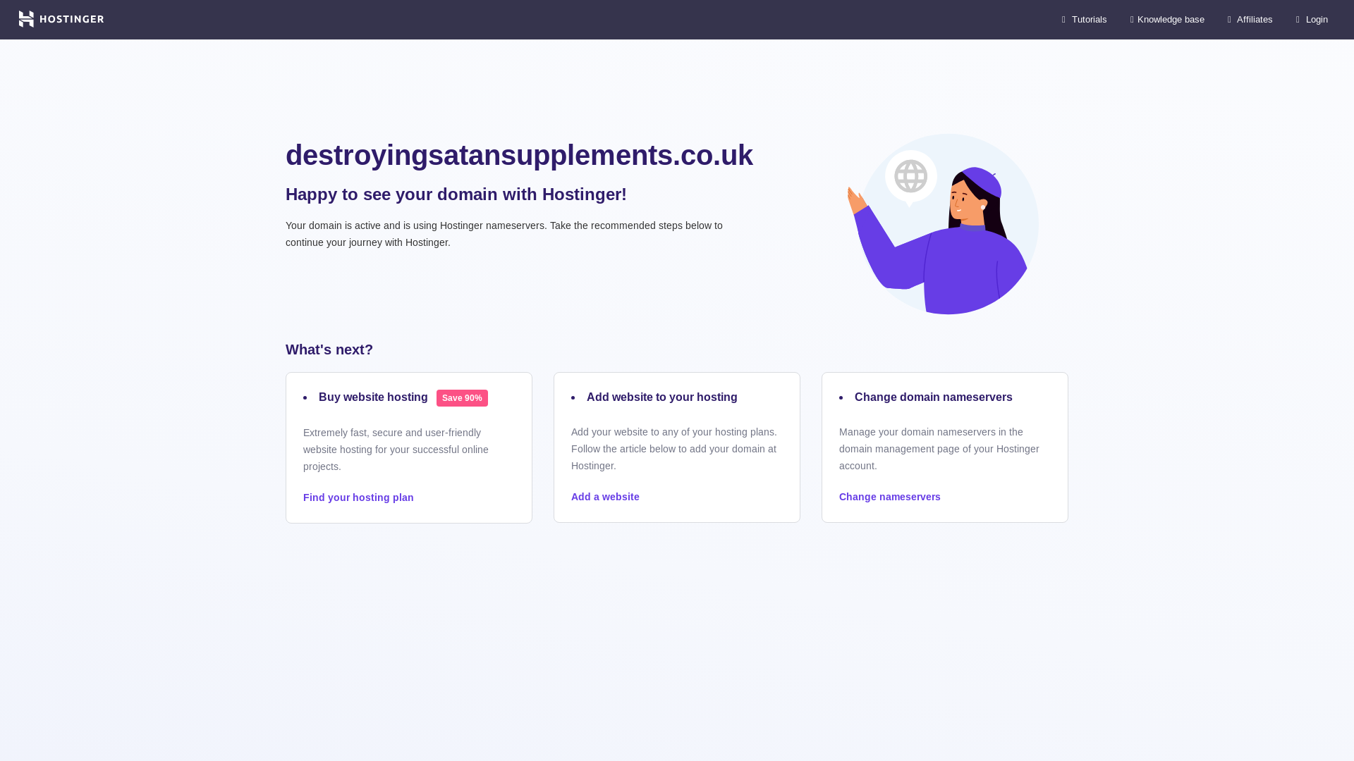 website screenshot of https://destroyingsatansupplements.co.uk/