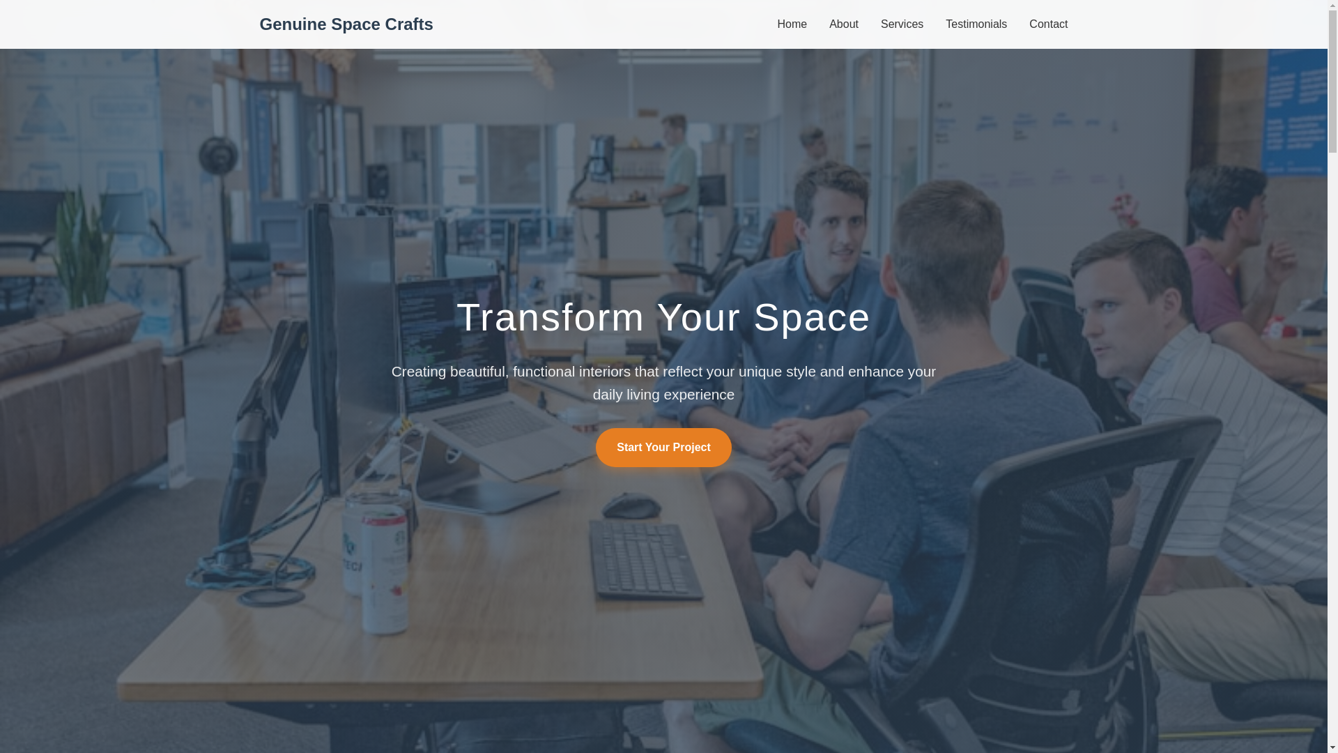 website screenshot of https://genuinespacecrafts.shop/