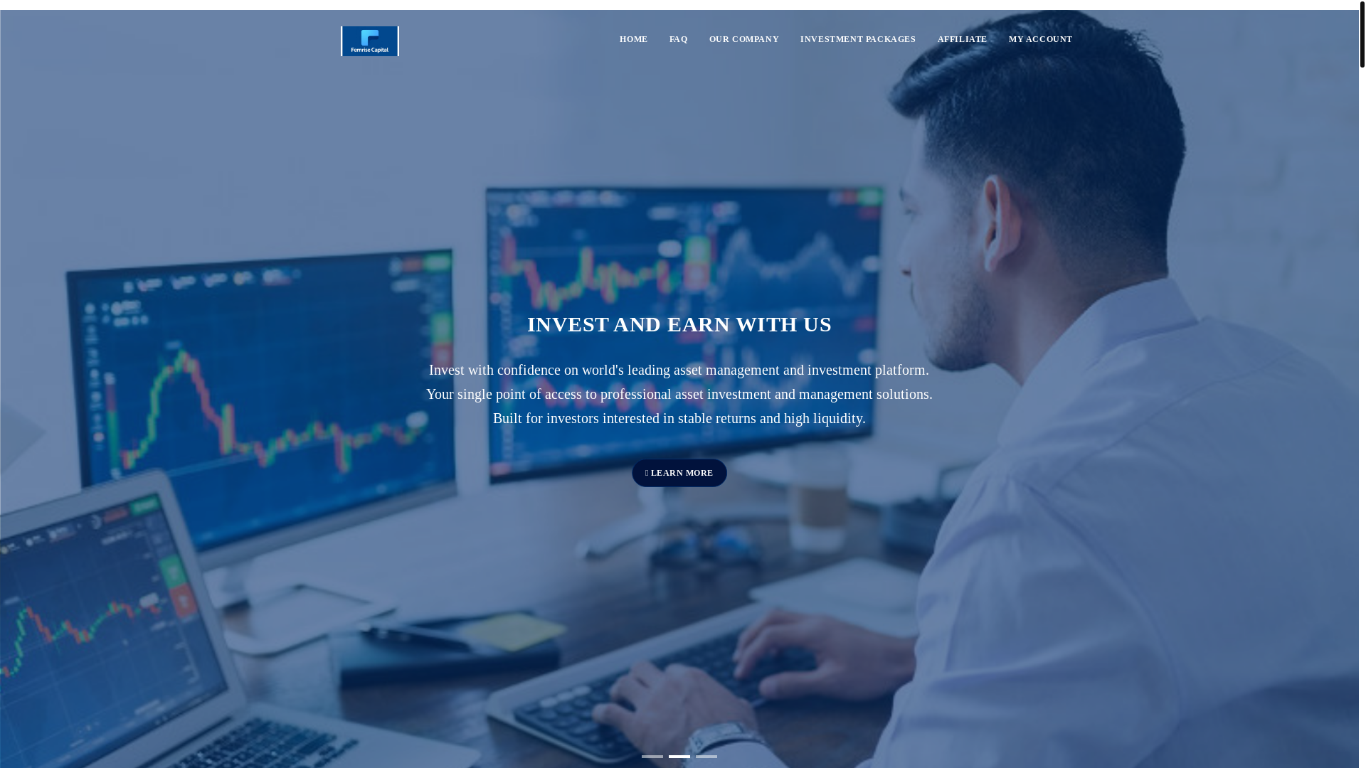 website screenshot of https://fernrisecapital.live/