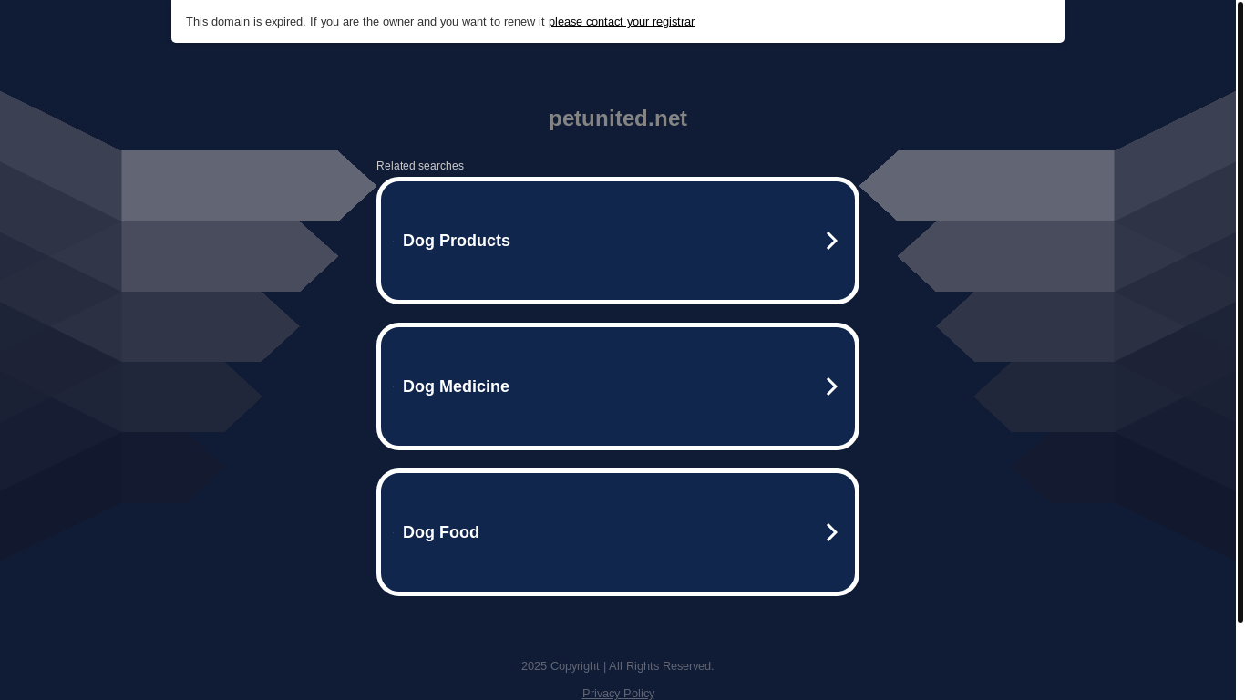 website screenshot of https://petunited.net/