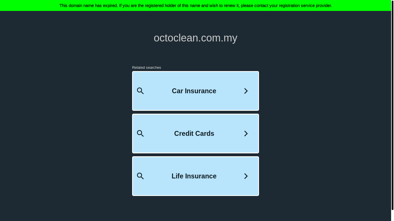 website screenshot of https://octoclean.com.my/
