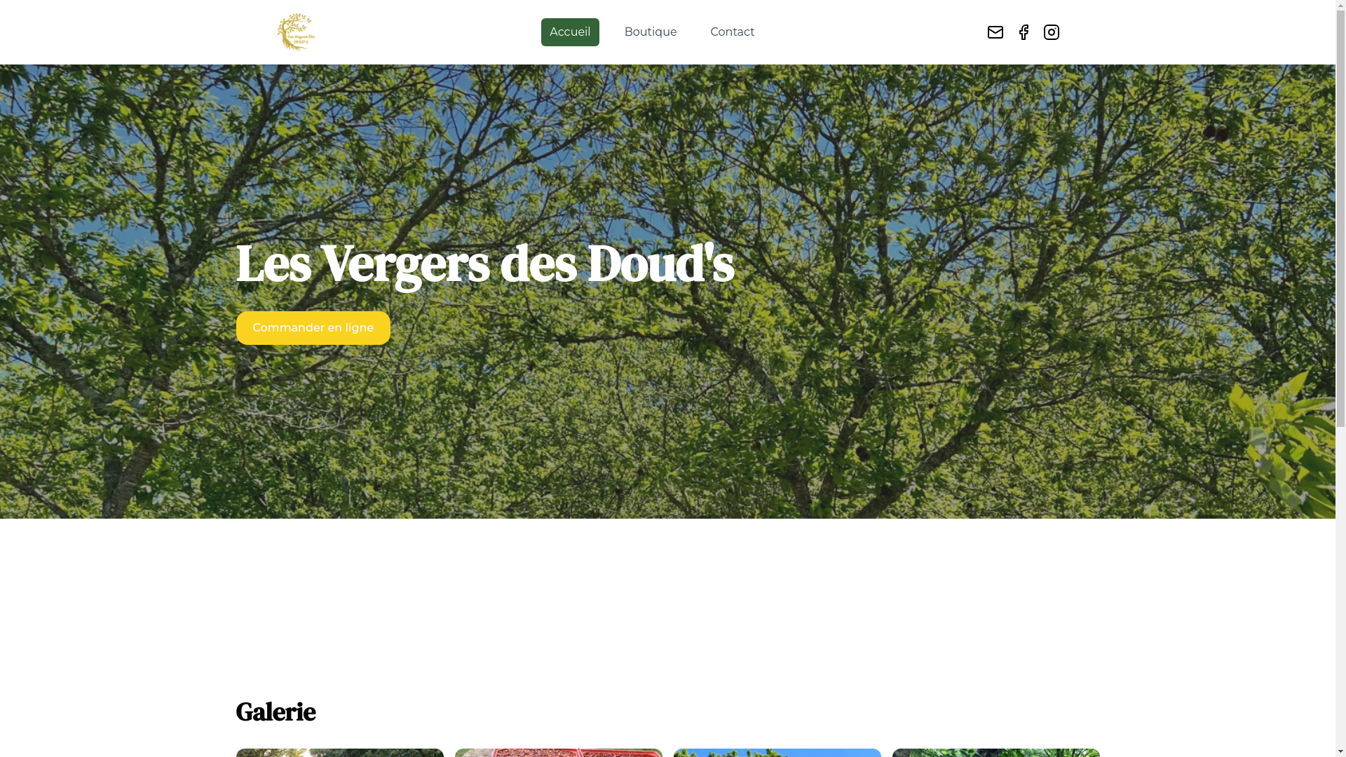 website screenshot of https://lesvergersdesdouds.com/
