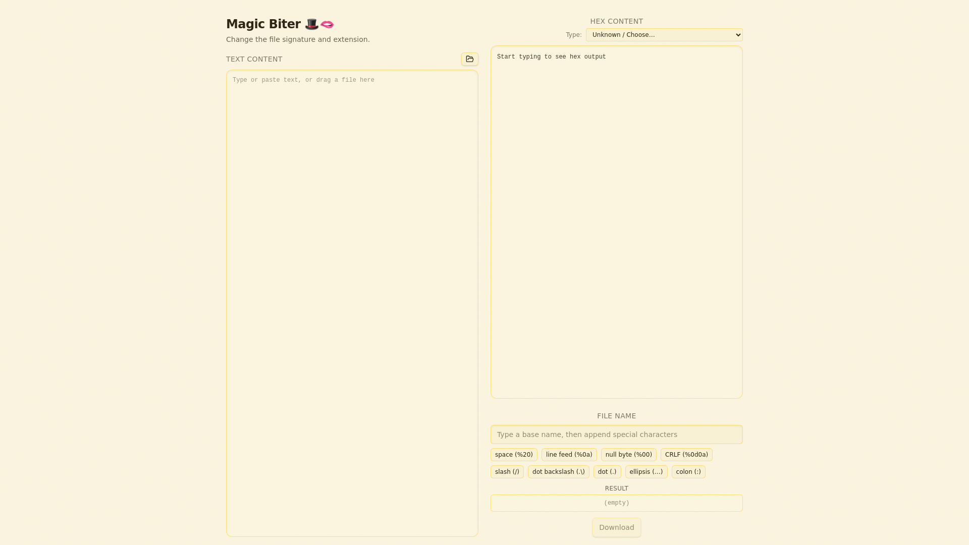 website screenshot of https://magic-biter.pages.dev/