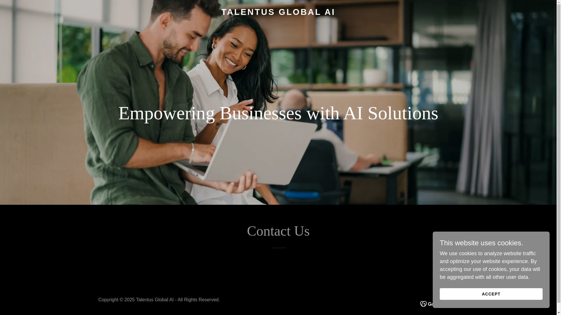 website screenshot of https://talentusglobalai.com/
