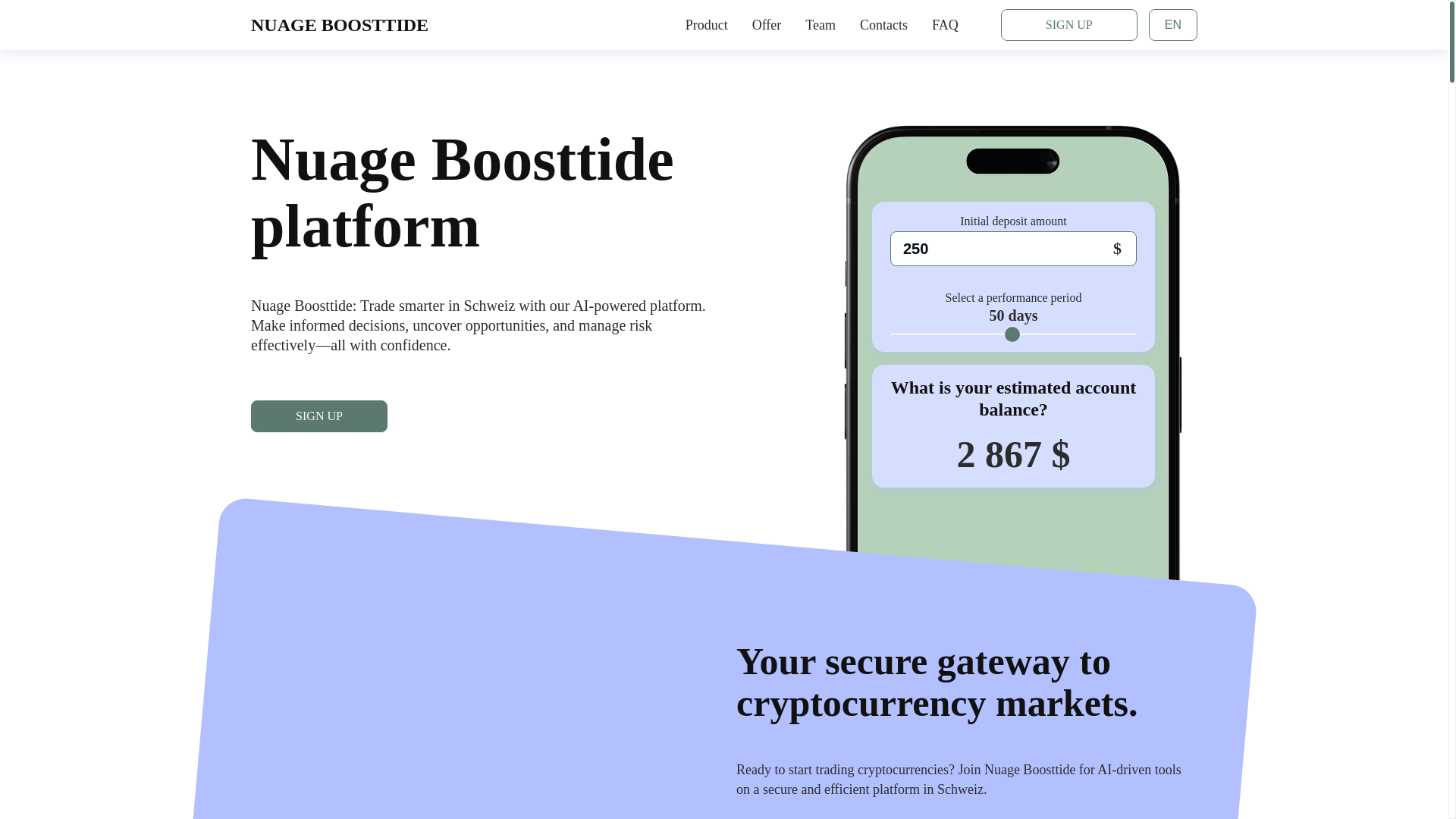 website screenshot of http://www.nuageboosttide.com