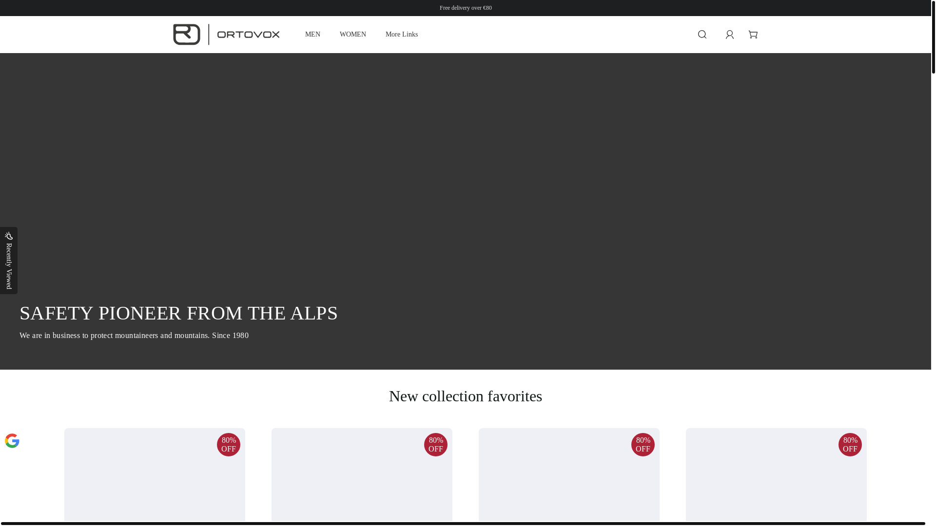 website screenshot of https://ortovox-hot.com/