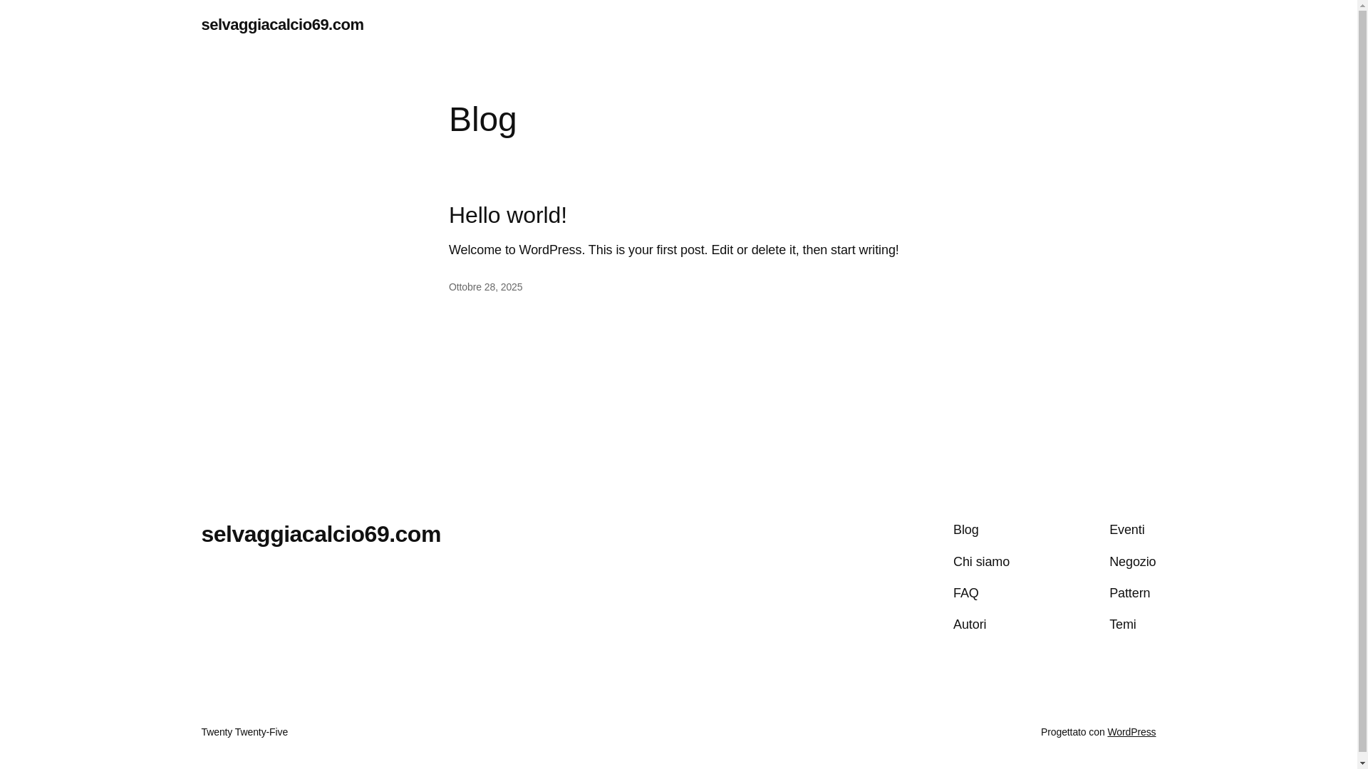website screenshot of https://selvaggiacalcio69.com/