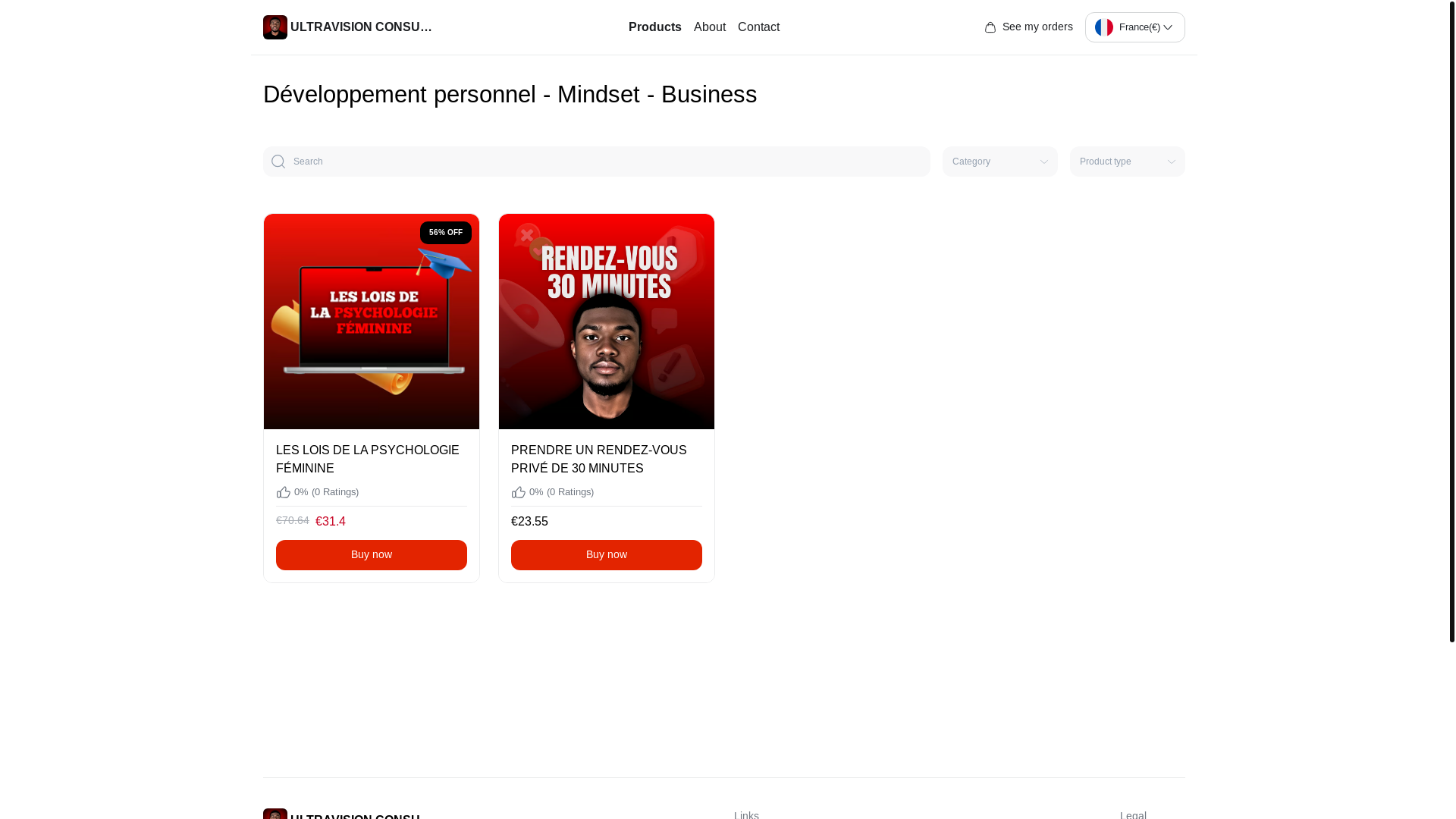 website screenshot of https://ultravisionconsulting.com/