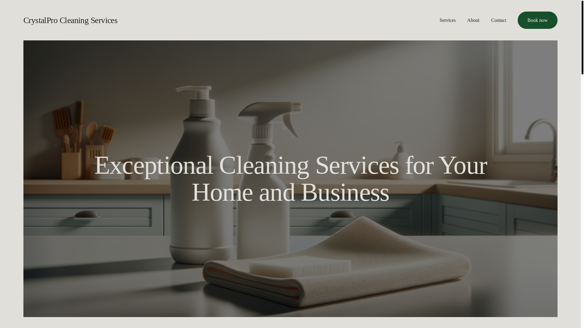 website screenshot of https://crystalprocleaningservices.com/