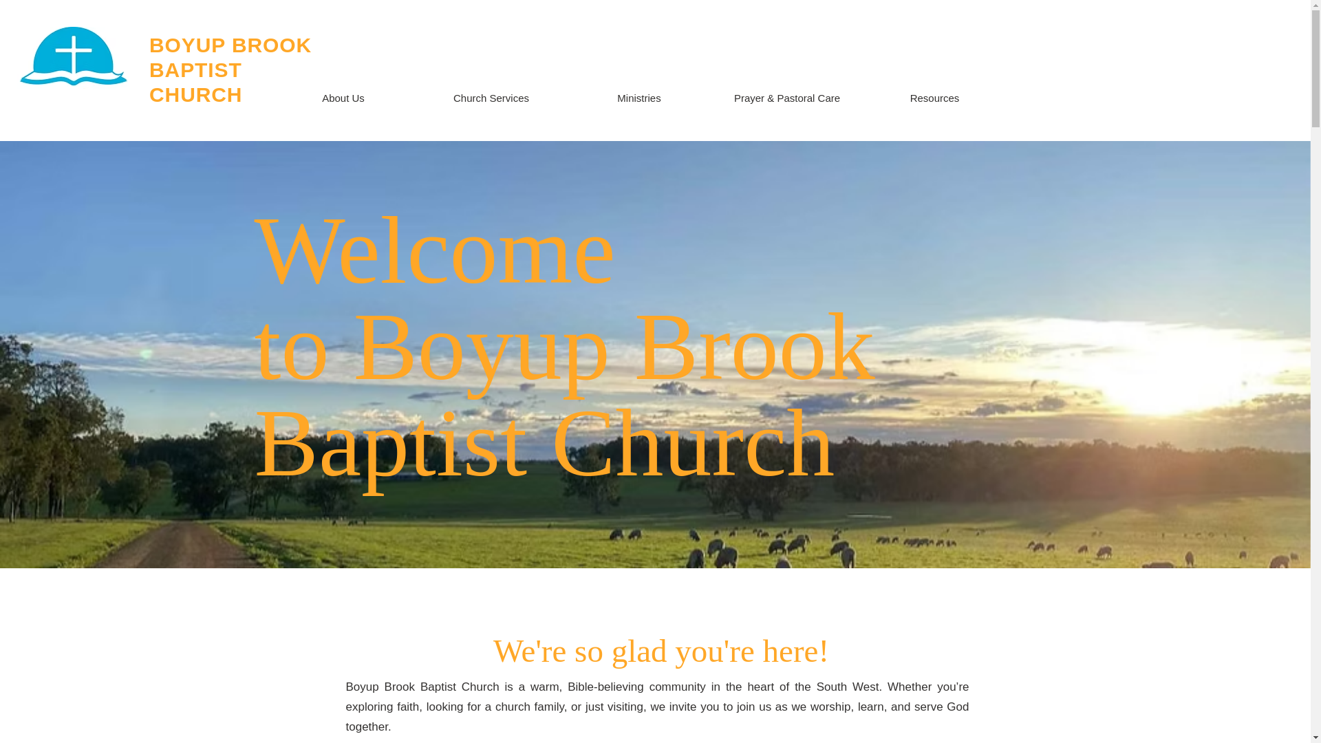 website screenshot of https://boyupbrookbaptistchurch.com.au/