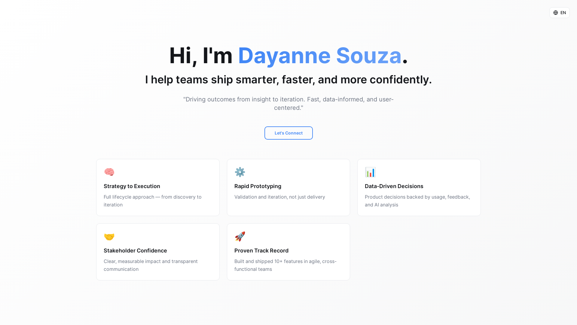 website screenshot of https://dayannesouza.com/