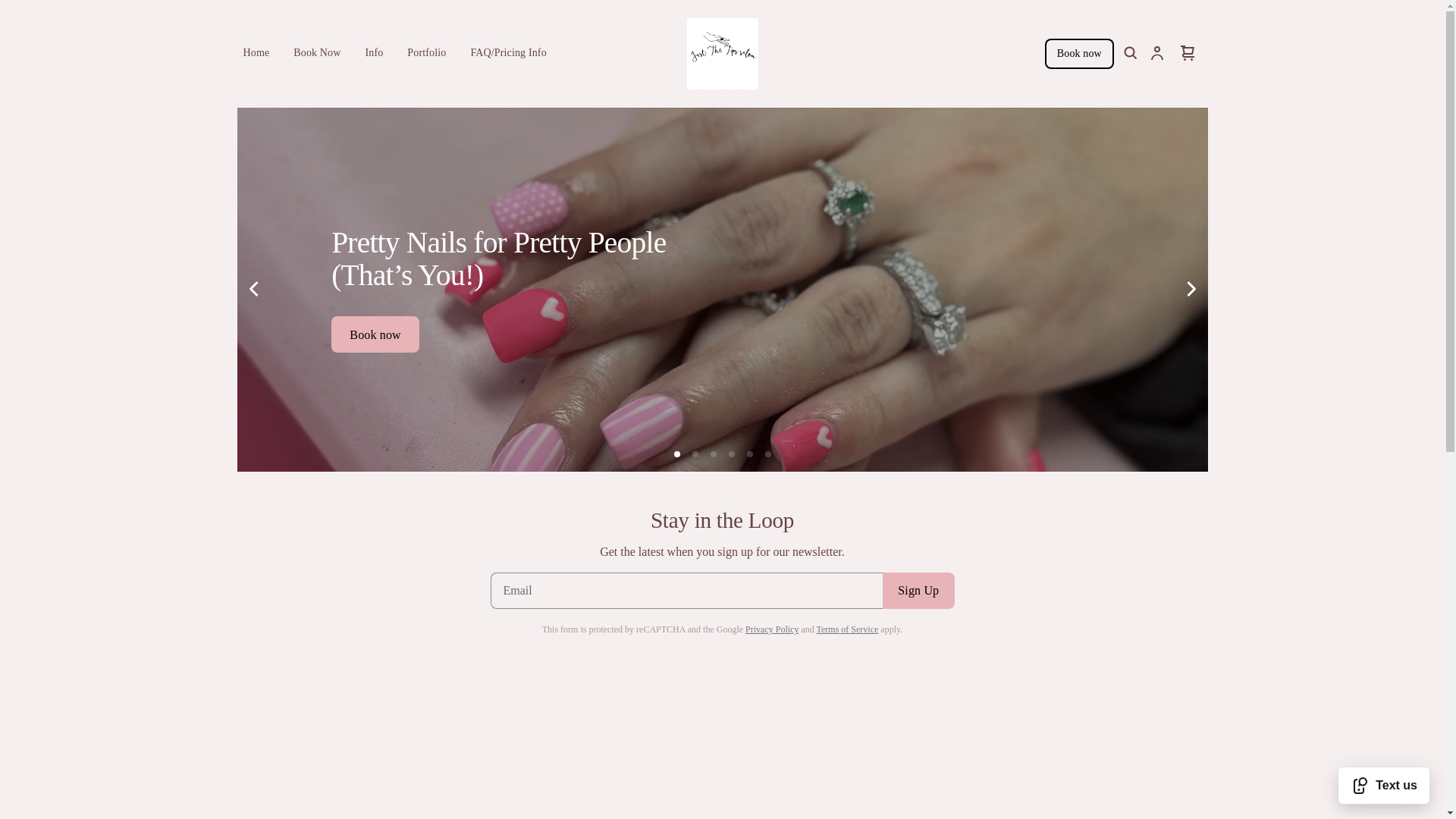 website screenshot of https://justthetipssalon.com/