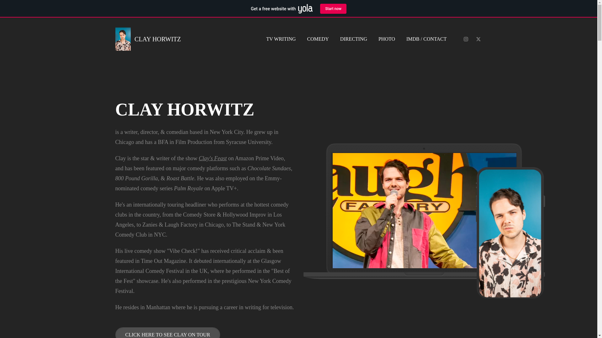 website screenshot of http://clayhorwitz.yolasite.com/