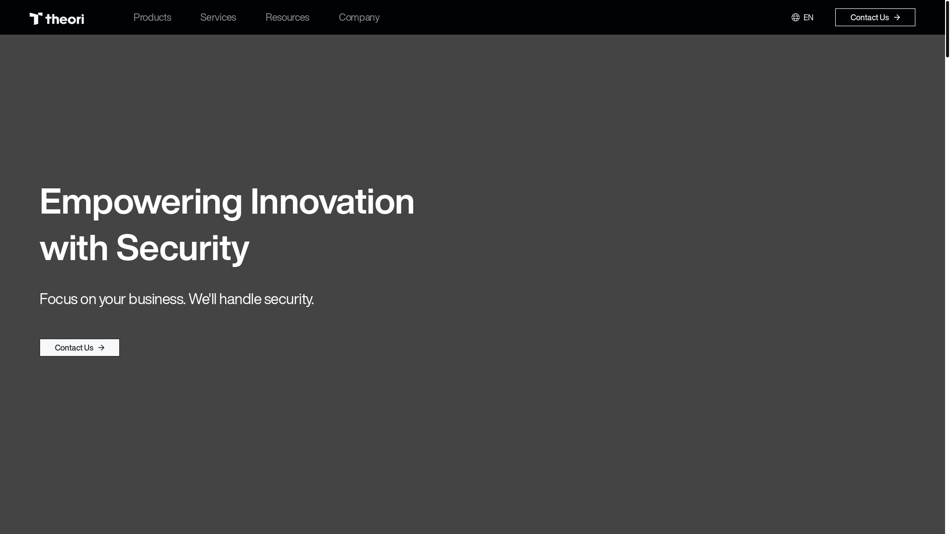 website screenshot of https://theori.io/