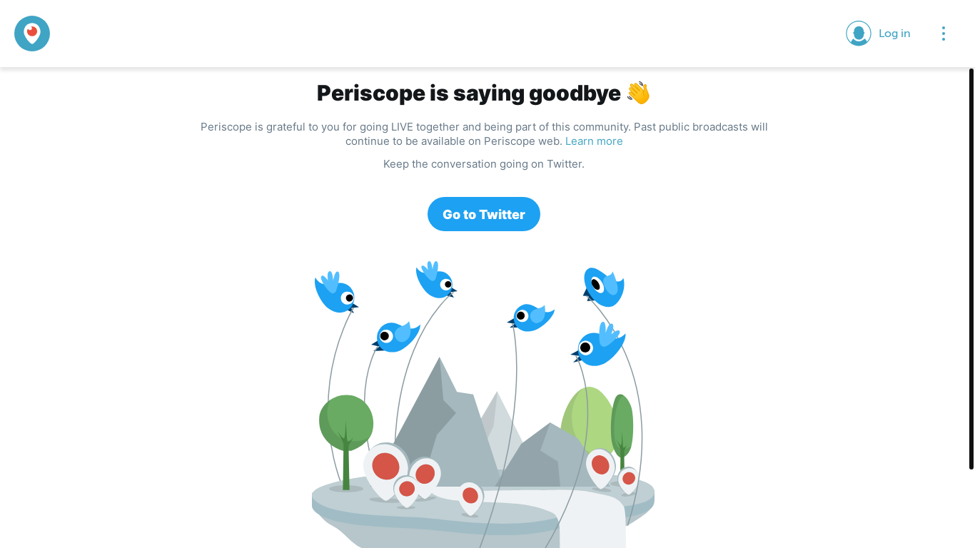 website screenshot of https://pscp.tv