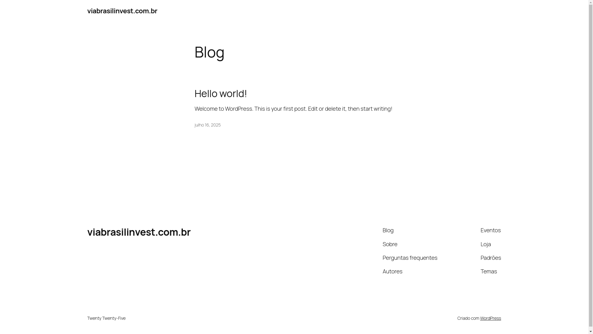 website screenshot of https://viabrasilinvest.com.br/