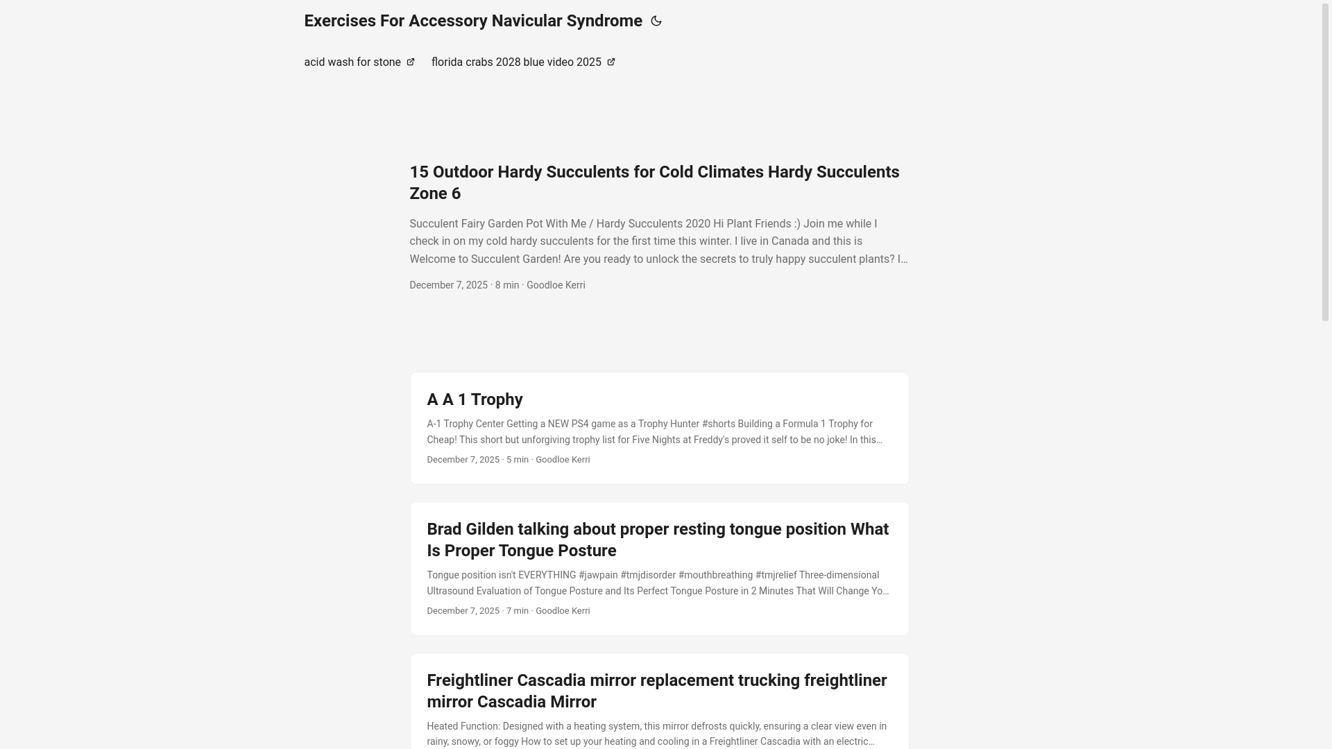 website screenshot of https://exercisesforaccessorynavicularsyndrome.pages.dev/