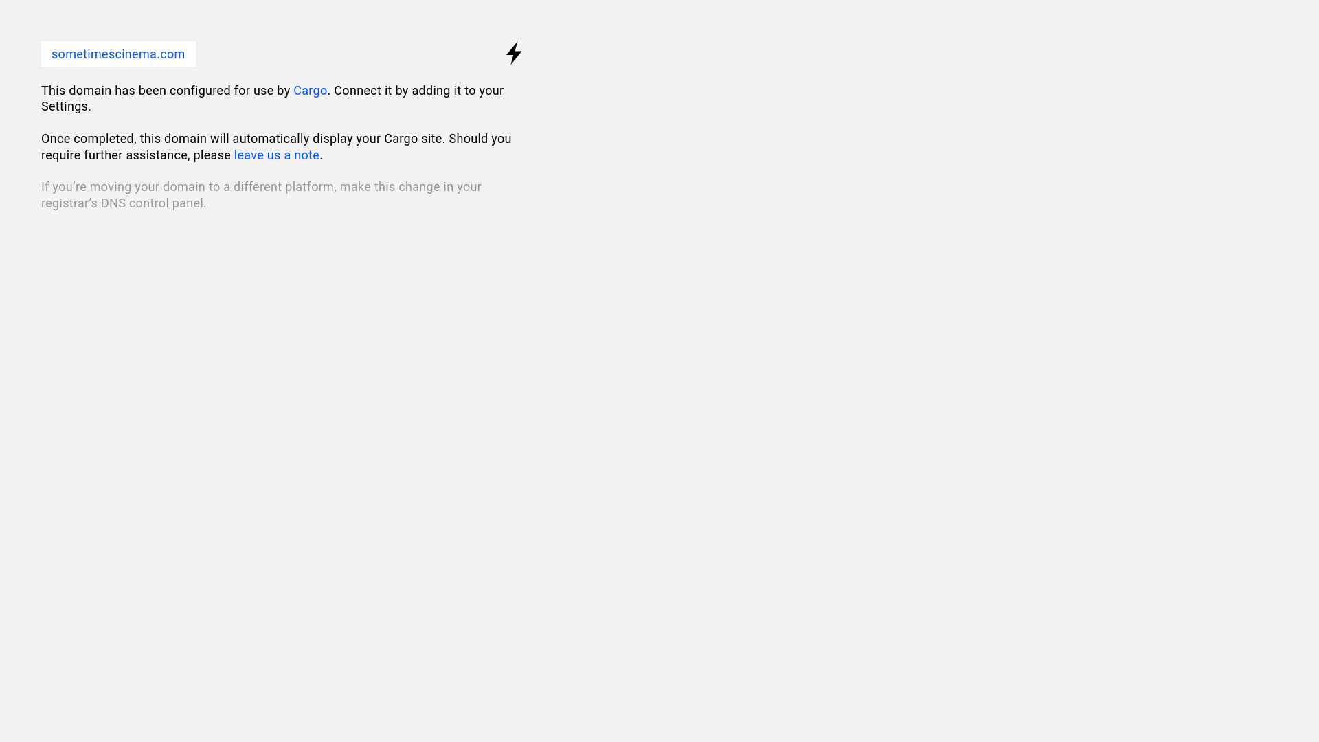 website screenshot of https://sometimescinema.com/