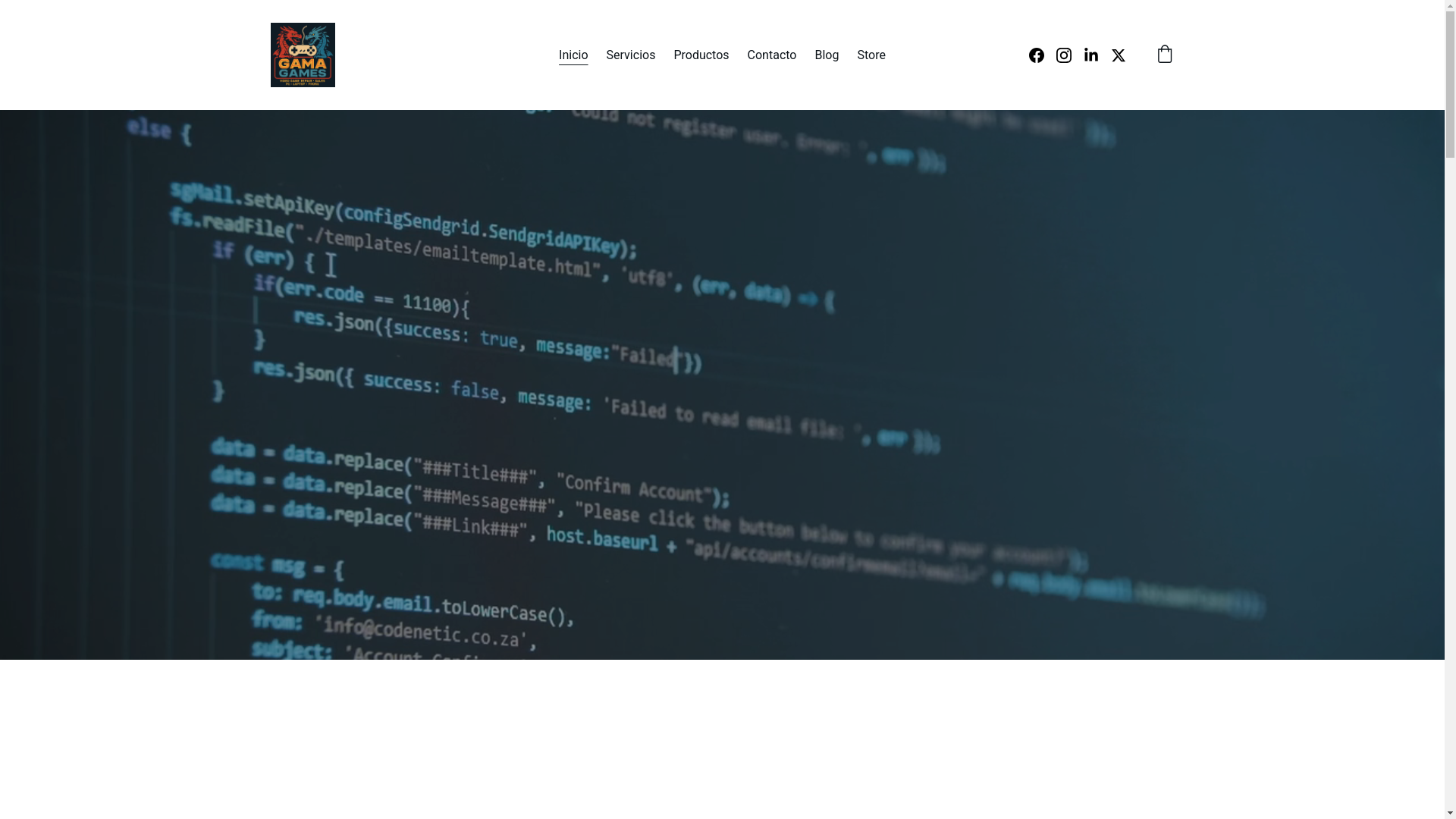 website screenshot of https://gamagame.com.mx/