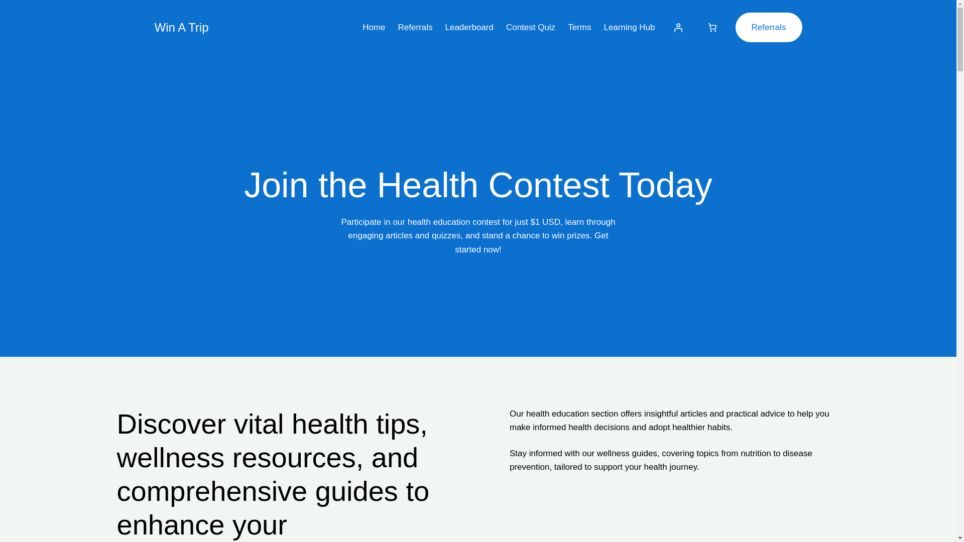 website screenshot of https://winatrip.pro/