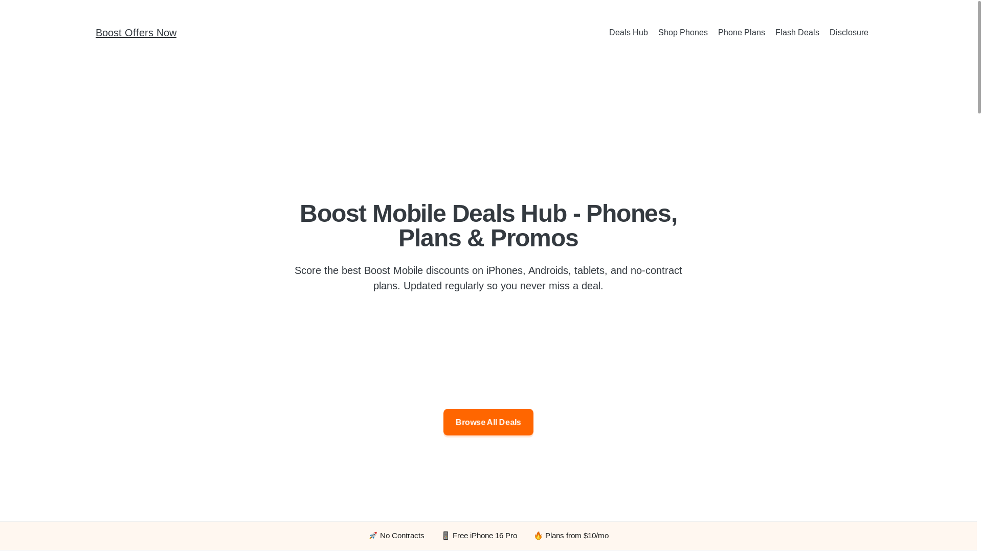 website screenshot of https://boostoffersnow.com/