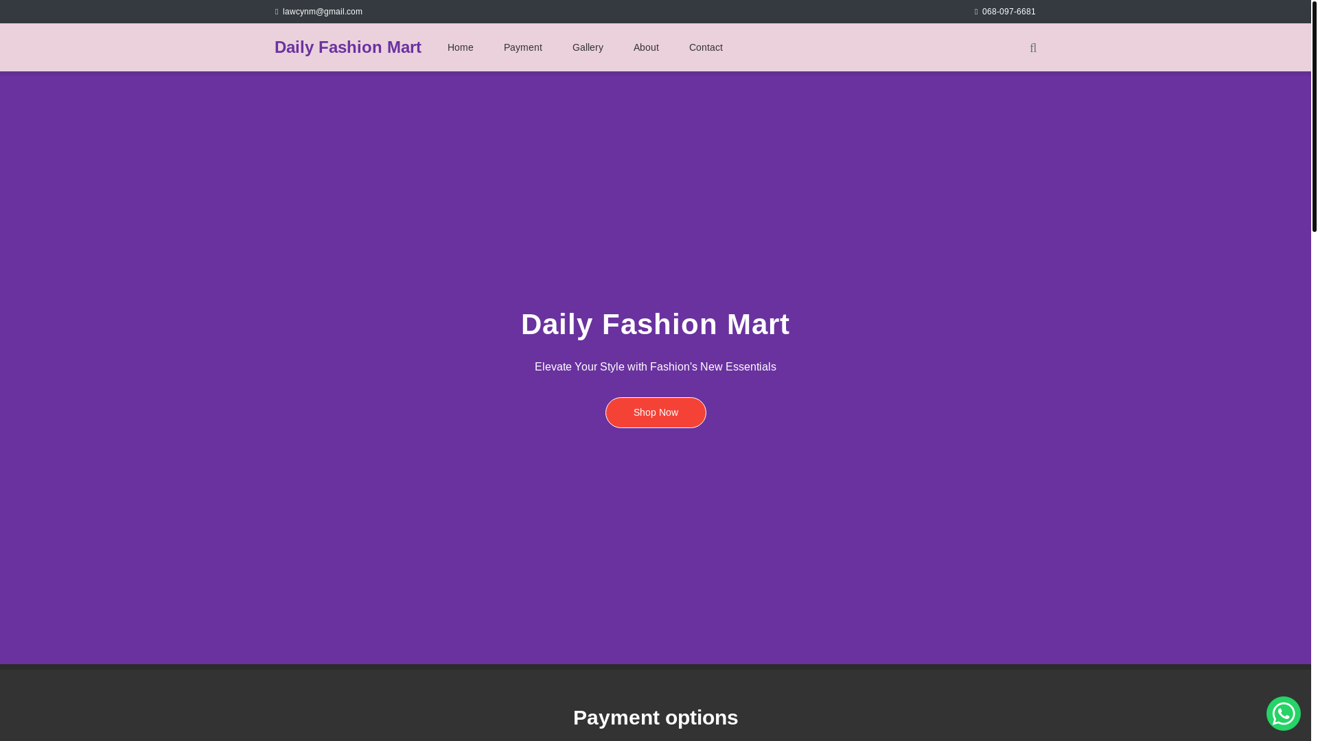 website screenshot of https://daily-fashion-mart.co.za/