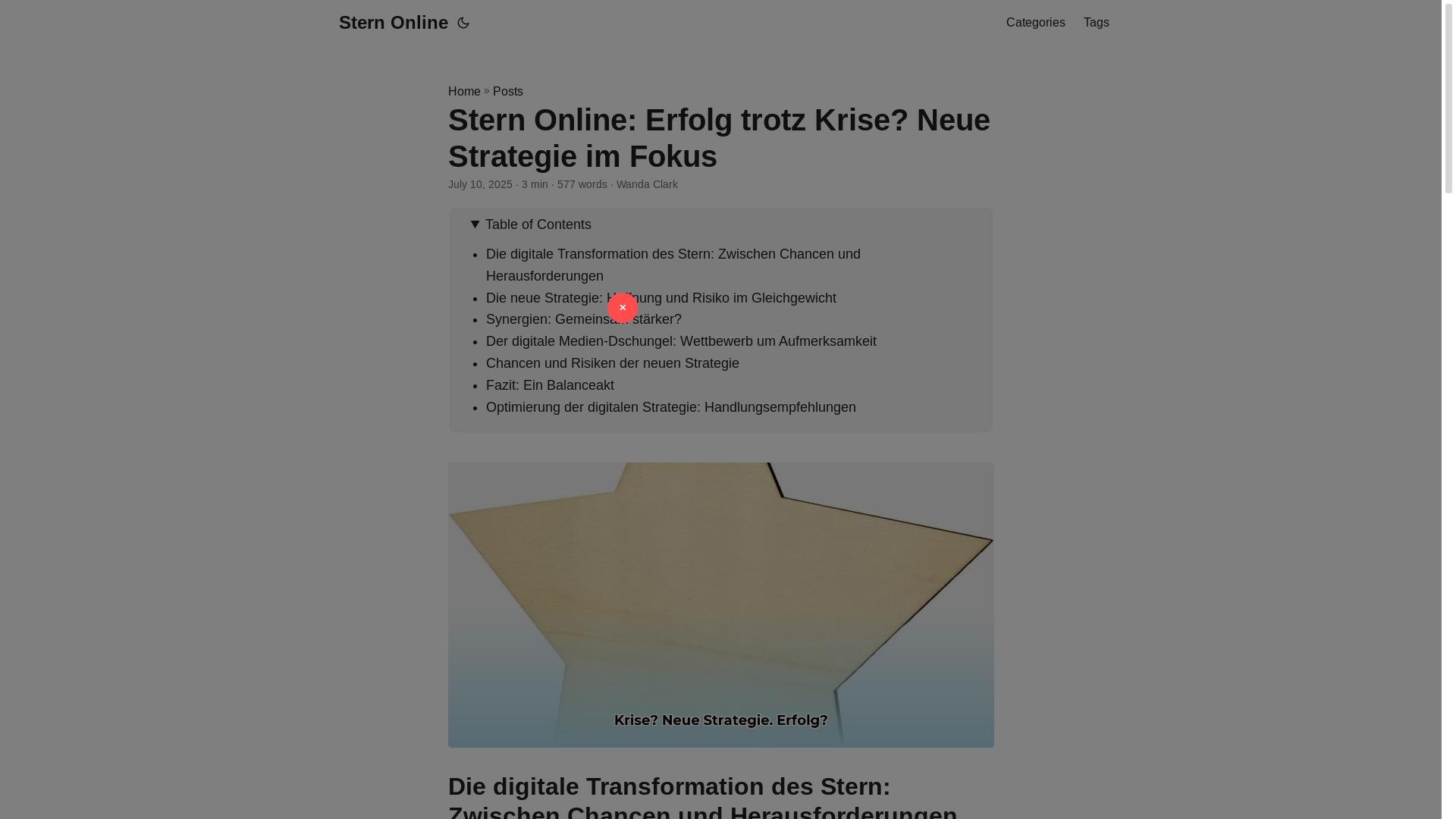 website screenshot of https://stern-online.pages.dev/