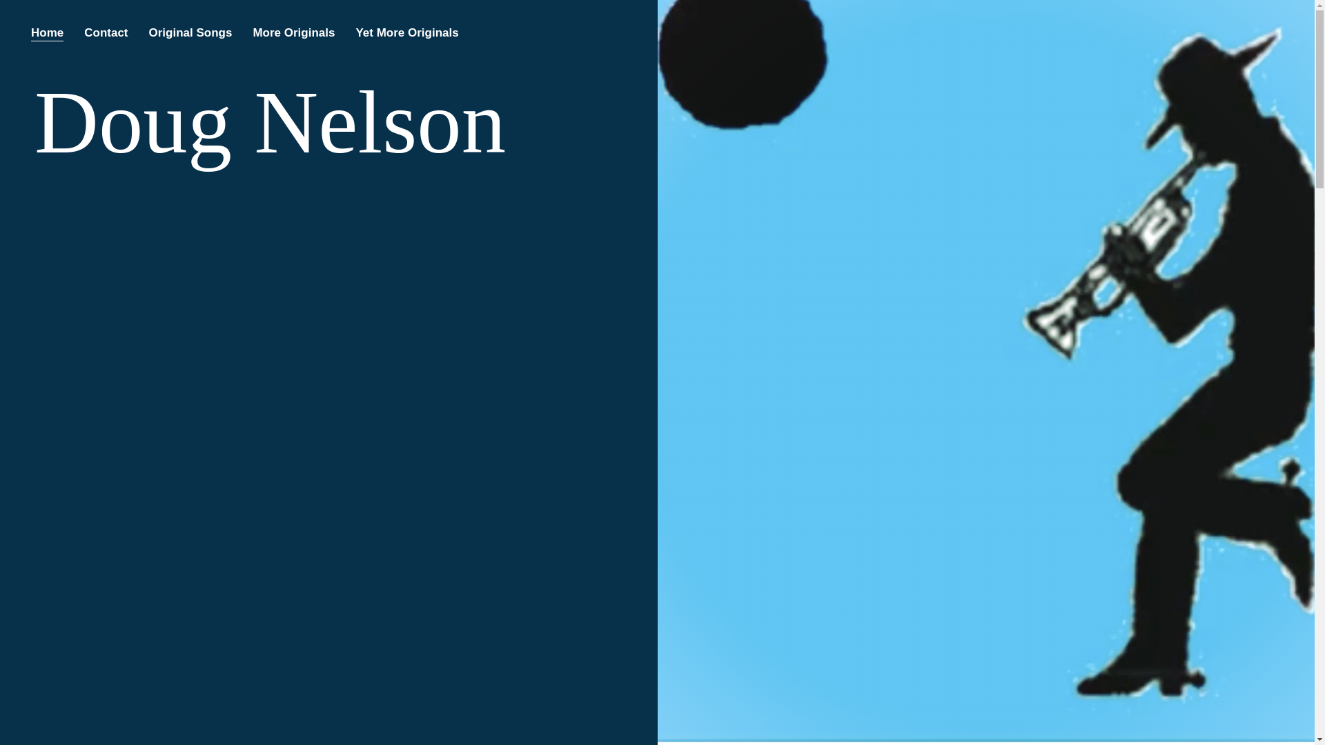 website screenshot of https://dougnelsononemanband.com/
