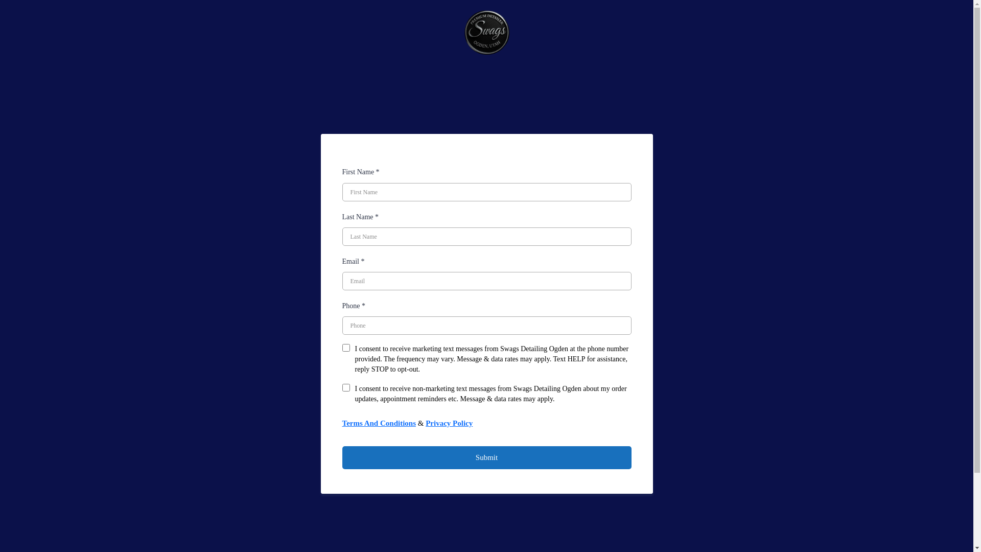 website screenshot of https://swags-detailing.com/