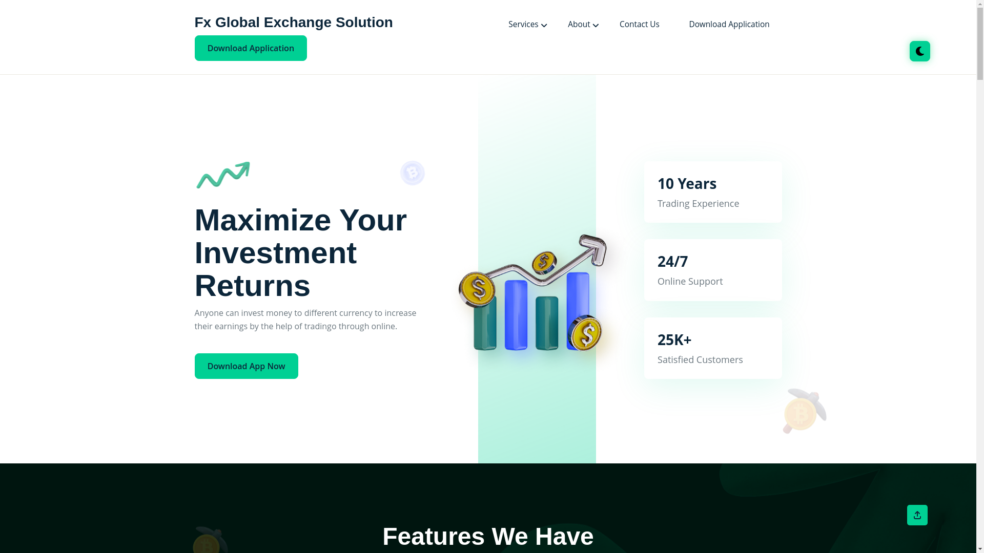 website screenshot of http://fxglobalexchangesolution.com/