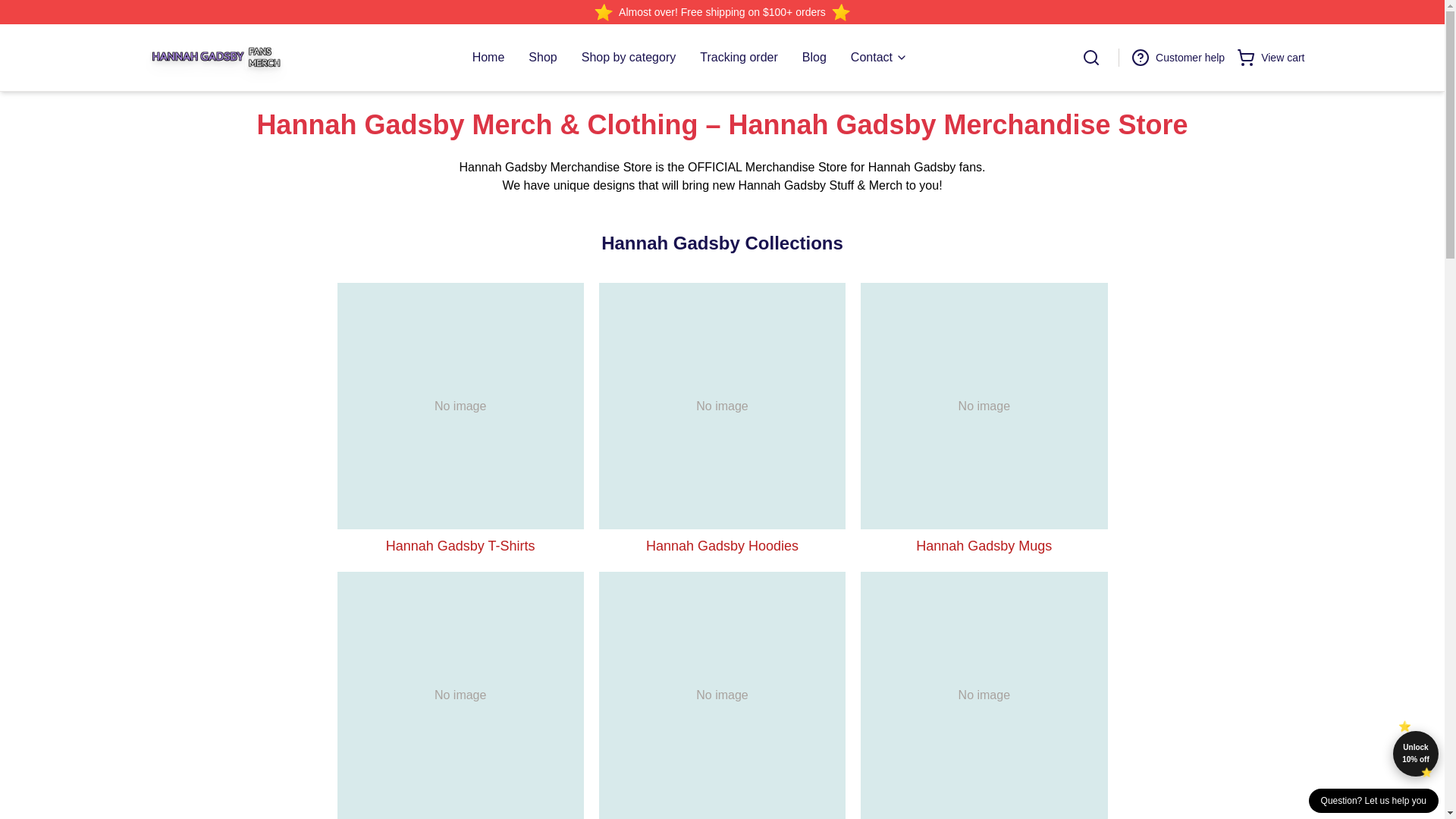 website screenshot of https://hannahgadsby.shop/