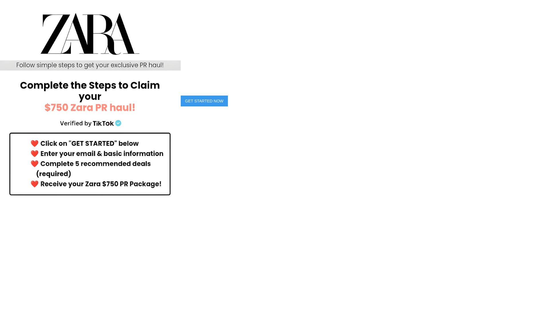 website screenshot of https://zarapr.online/