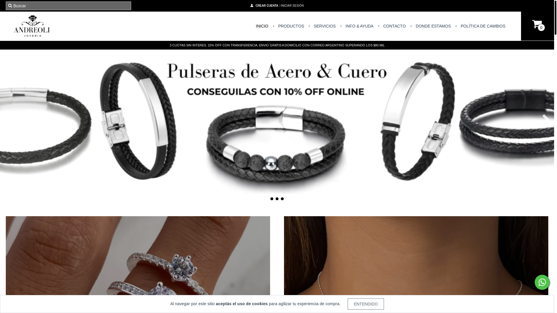 website screenshot of https://andreolijoyeria.fun/