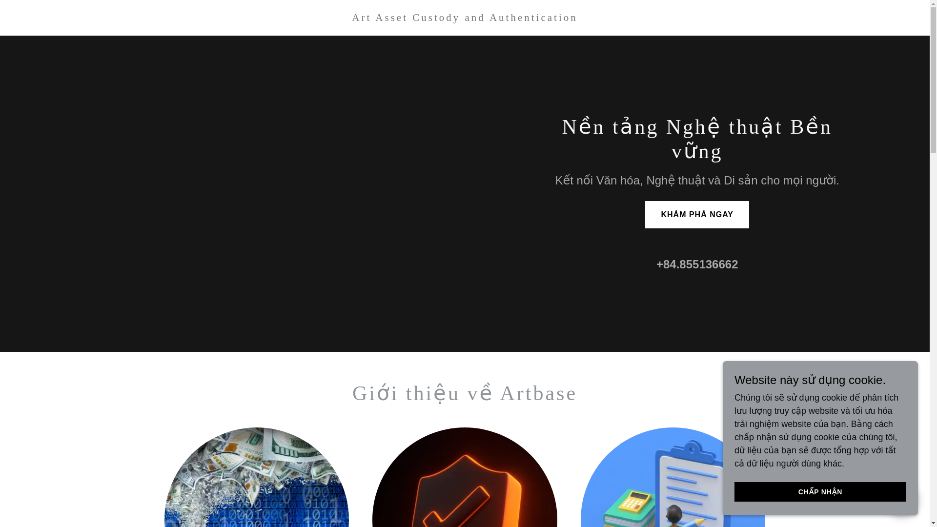 website screenshot of https://artback.io/