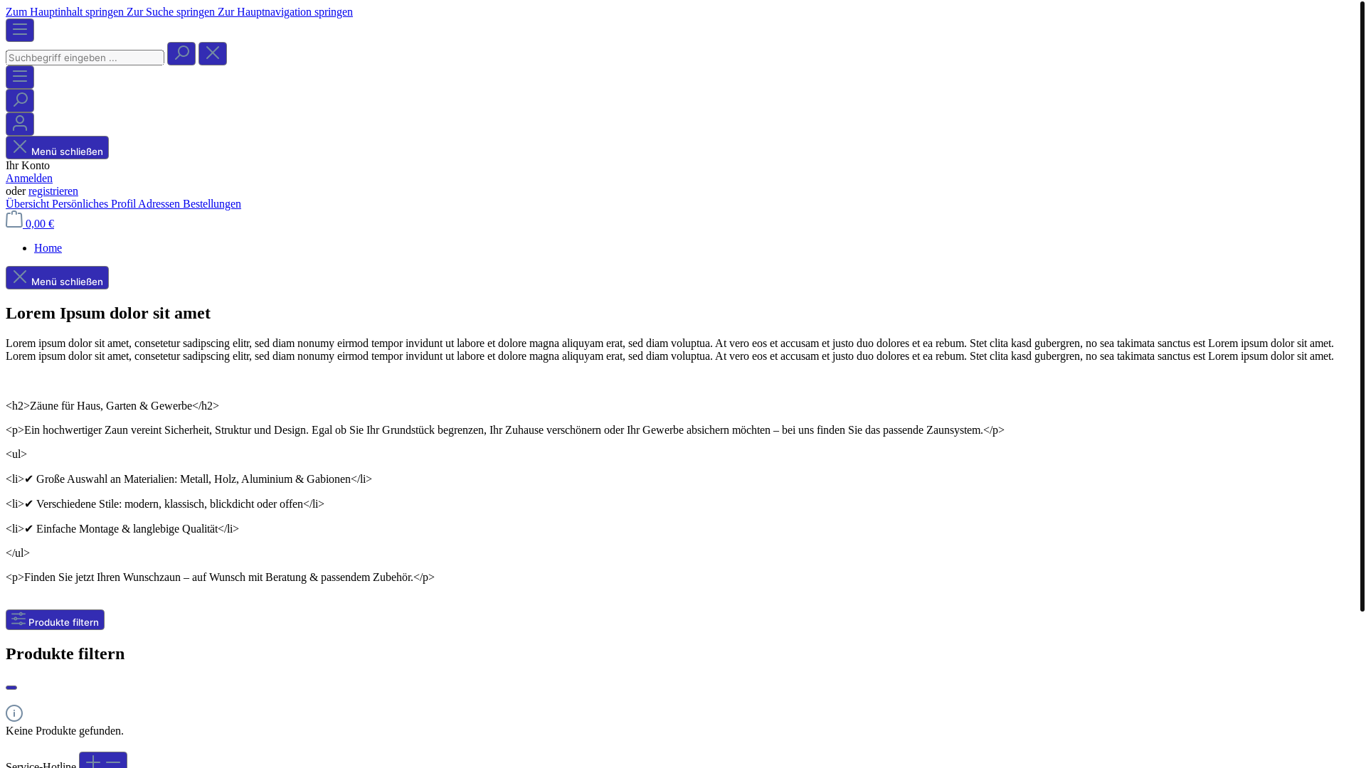 website screenshot of https://lieblingszaun.de/