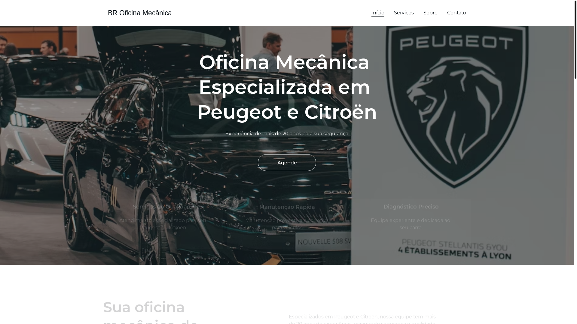 website screenshot of https://broficinamecanica.com.br/
