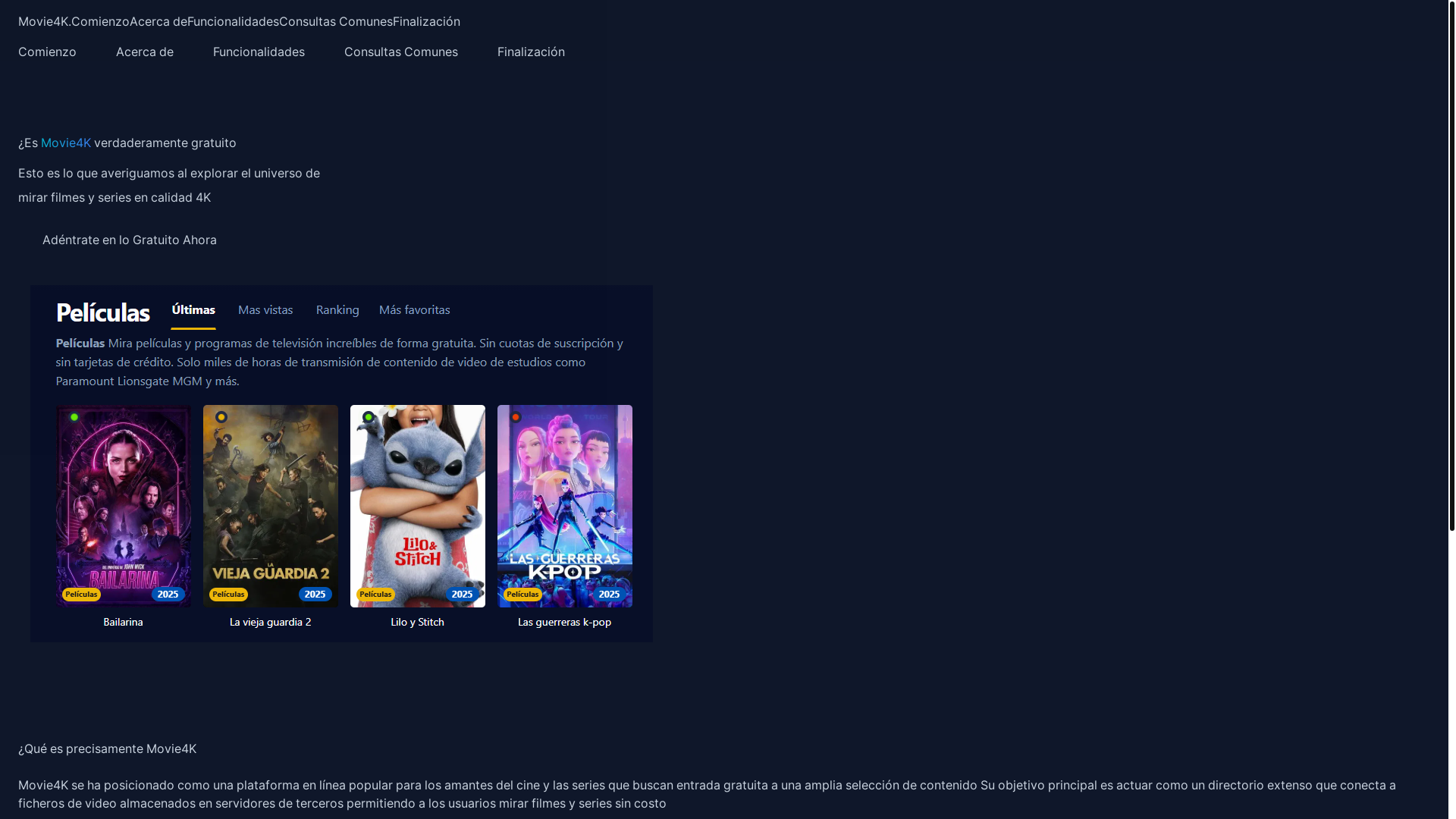 website screenshot of https://movie4k-yfx2.pages.dev/