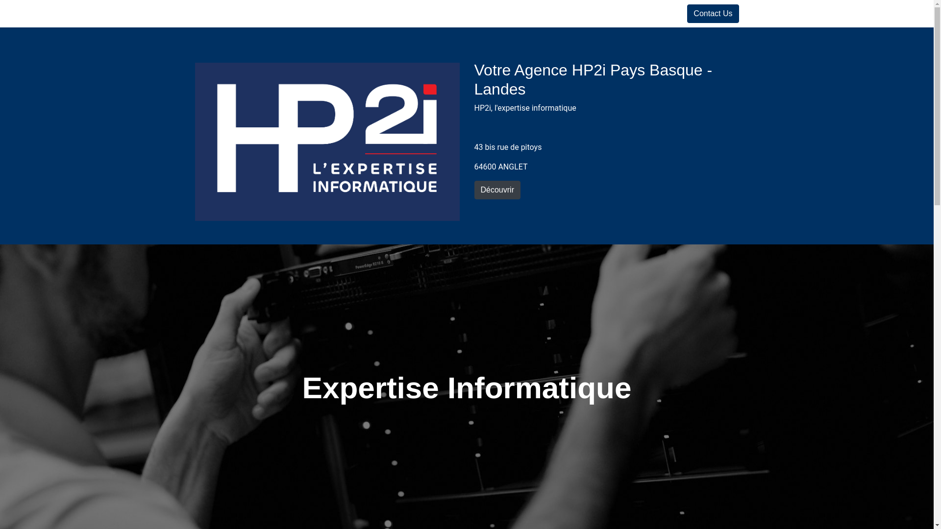 website screenshot of https://www.hp2i.fr/