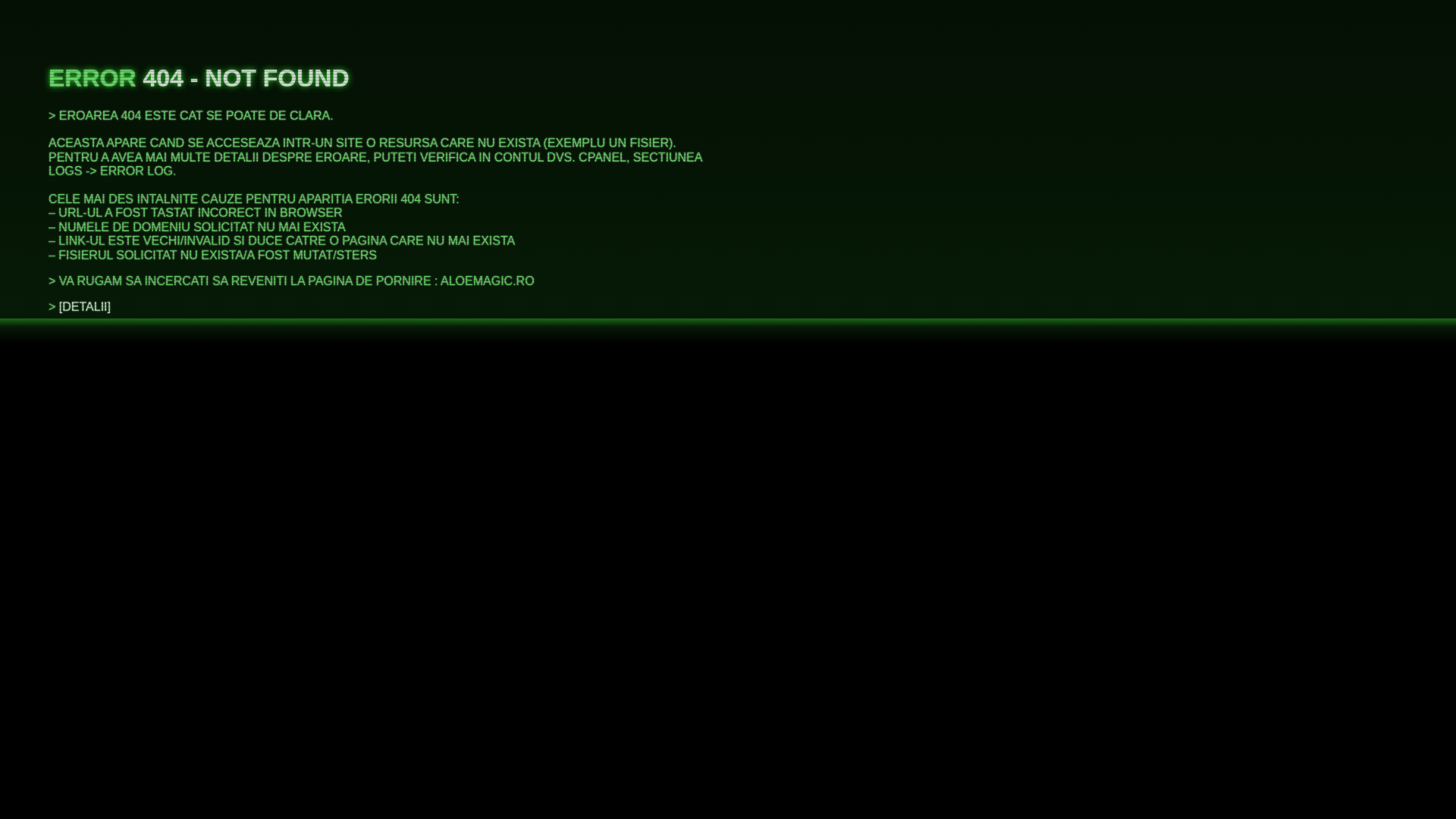 website screenshot of https://aloemagic.ro/