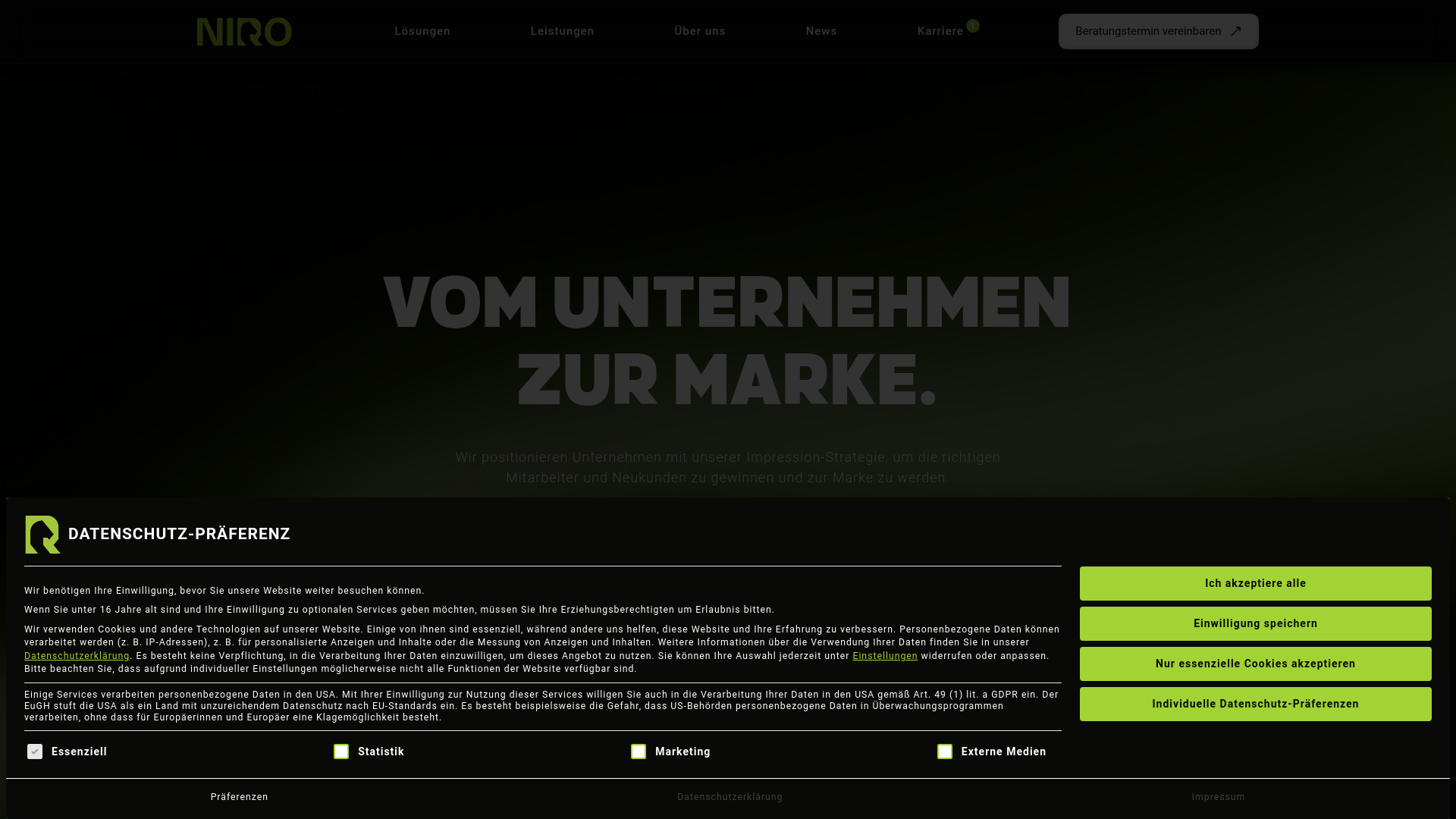 website screenshot of https://nirofachkraefte.de/