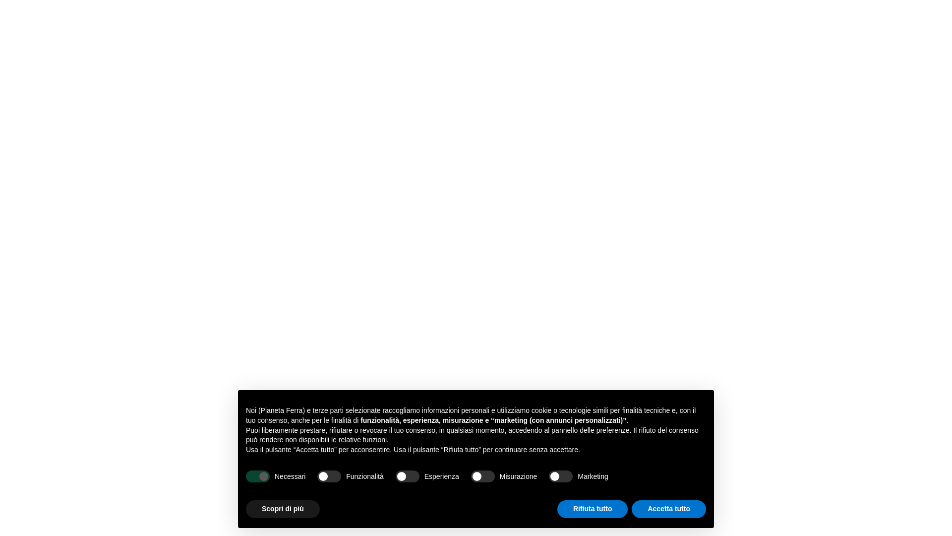website screenshot of https://pianeta-ferra.pages.dev/