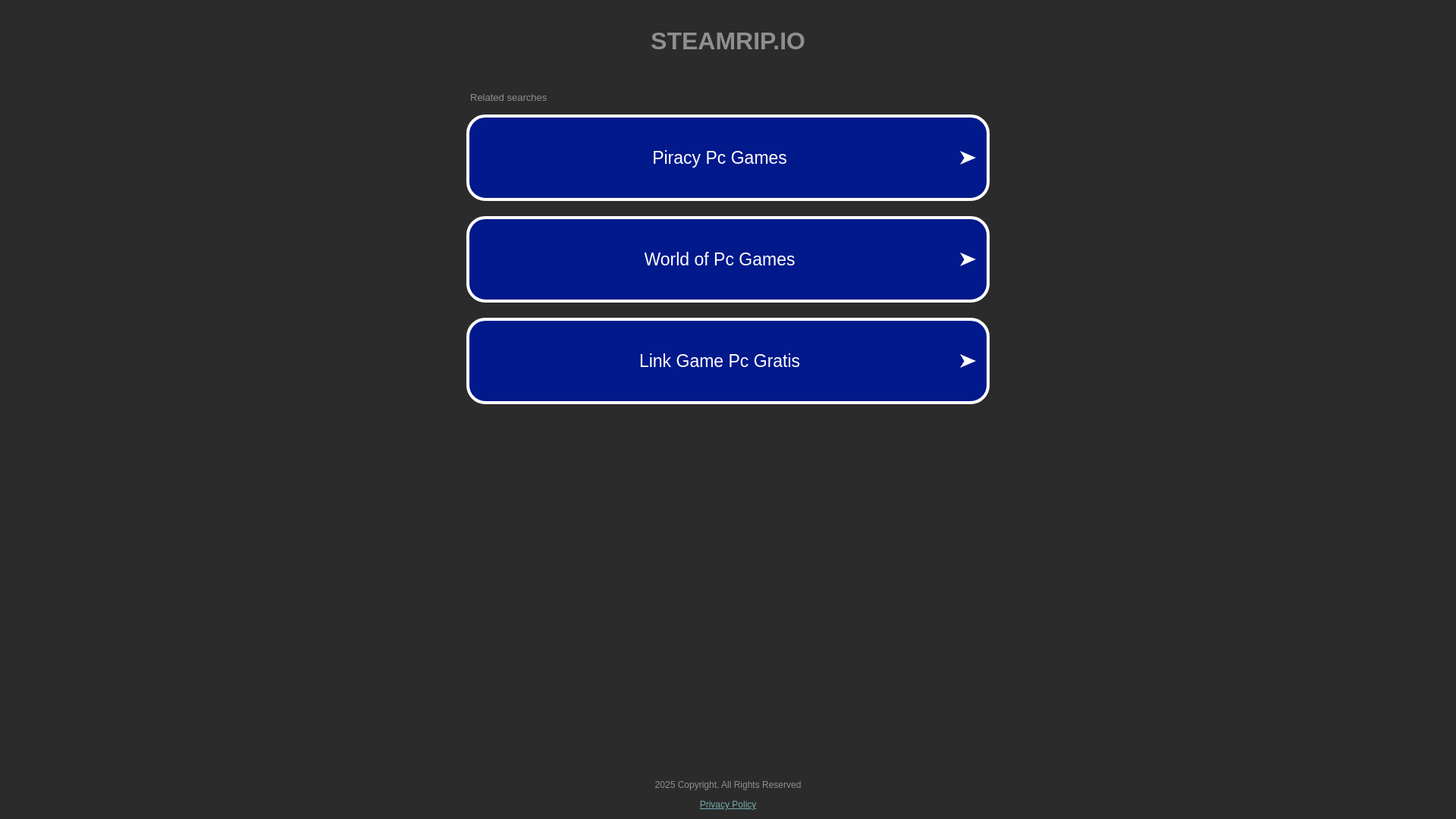 website screenshot of https://steamrip.io/