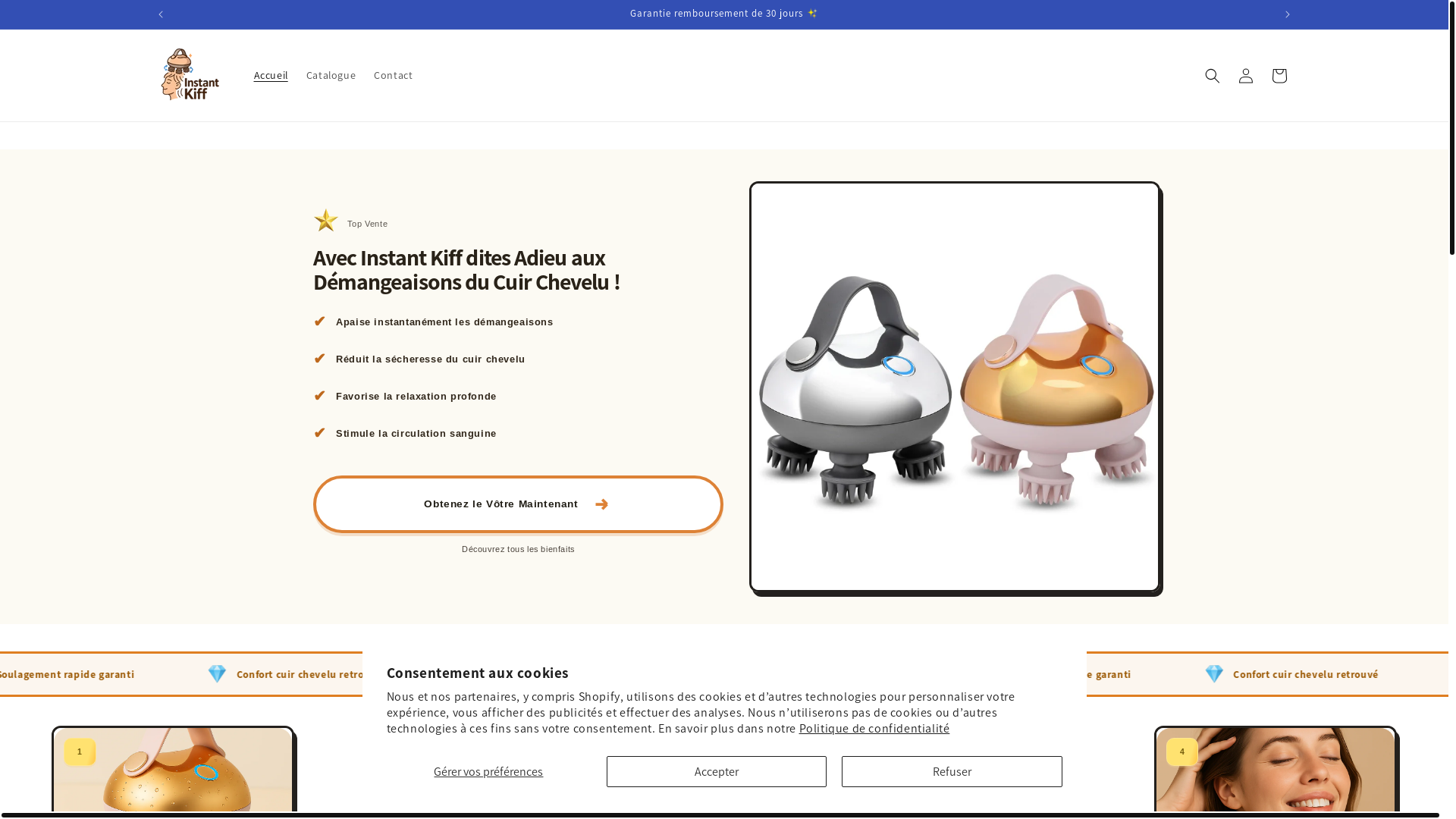 website screenshot of https://instant-kiff.fr/