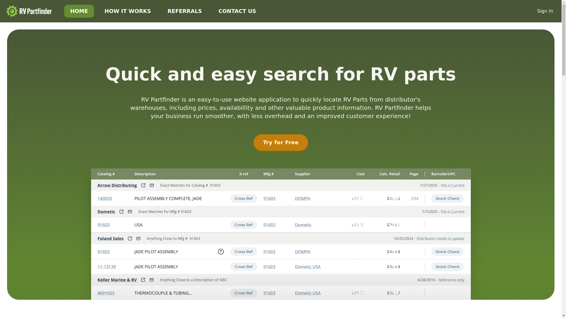 website screenshot of https://thor-partfinder.pages.dev/