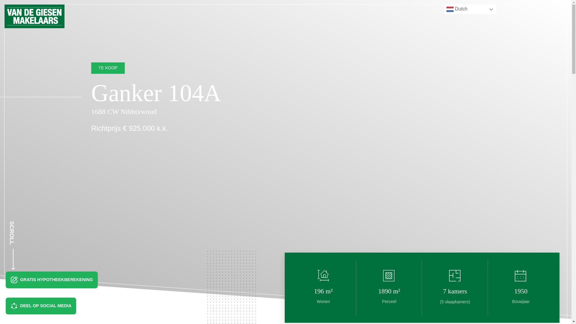 website screenshot of https://ganker104anibbixwoud.nl/