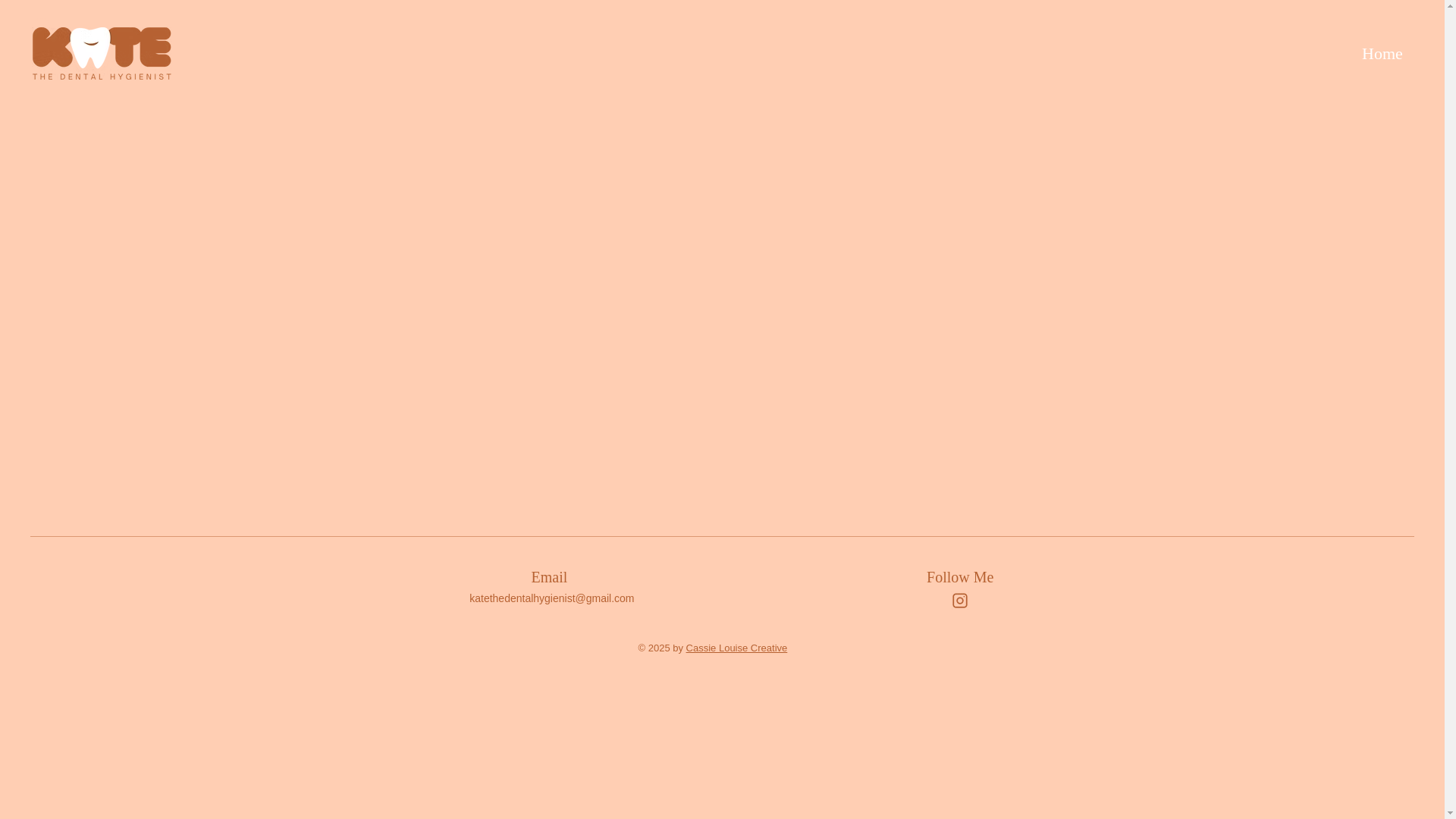 website screenshot of https://katethedentalhygienist.com.au/