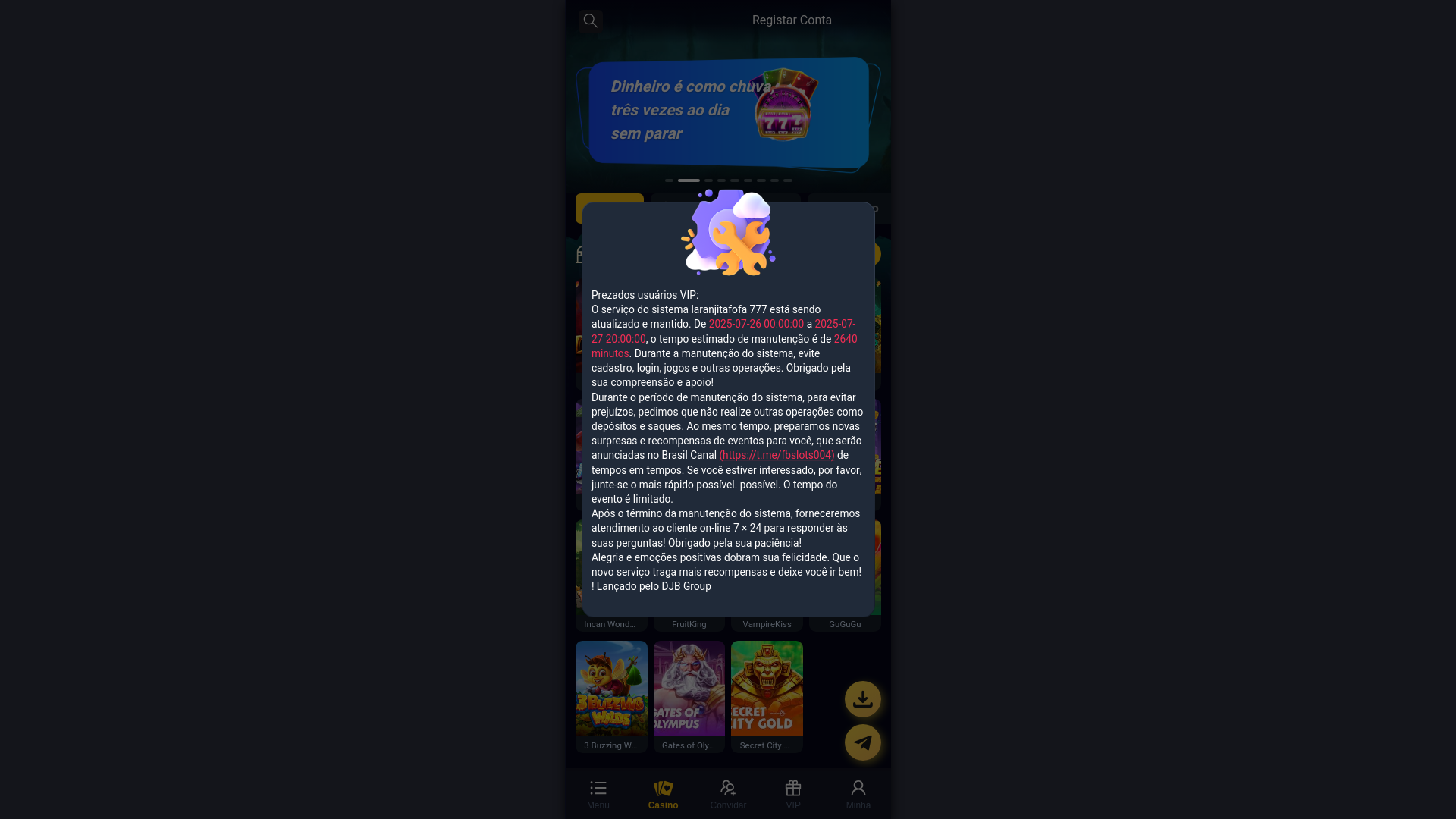 website screenshot of https://laranjitafofa777fg.com/