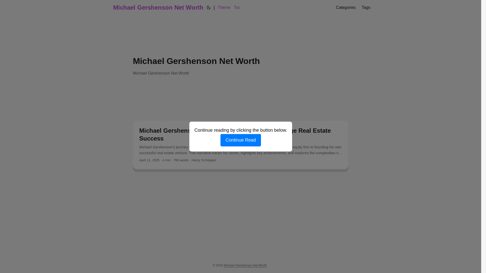 website screenshot of https://michael-gershenson-net-worth.pages.dev/
