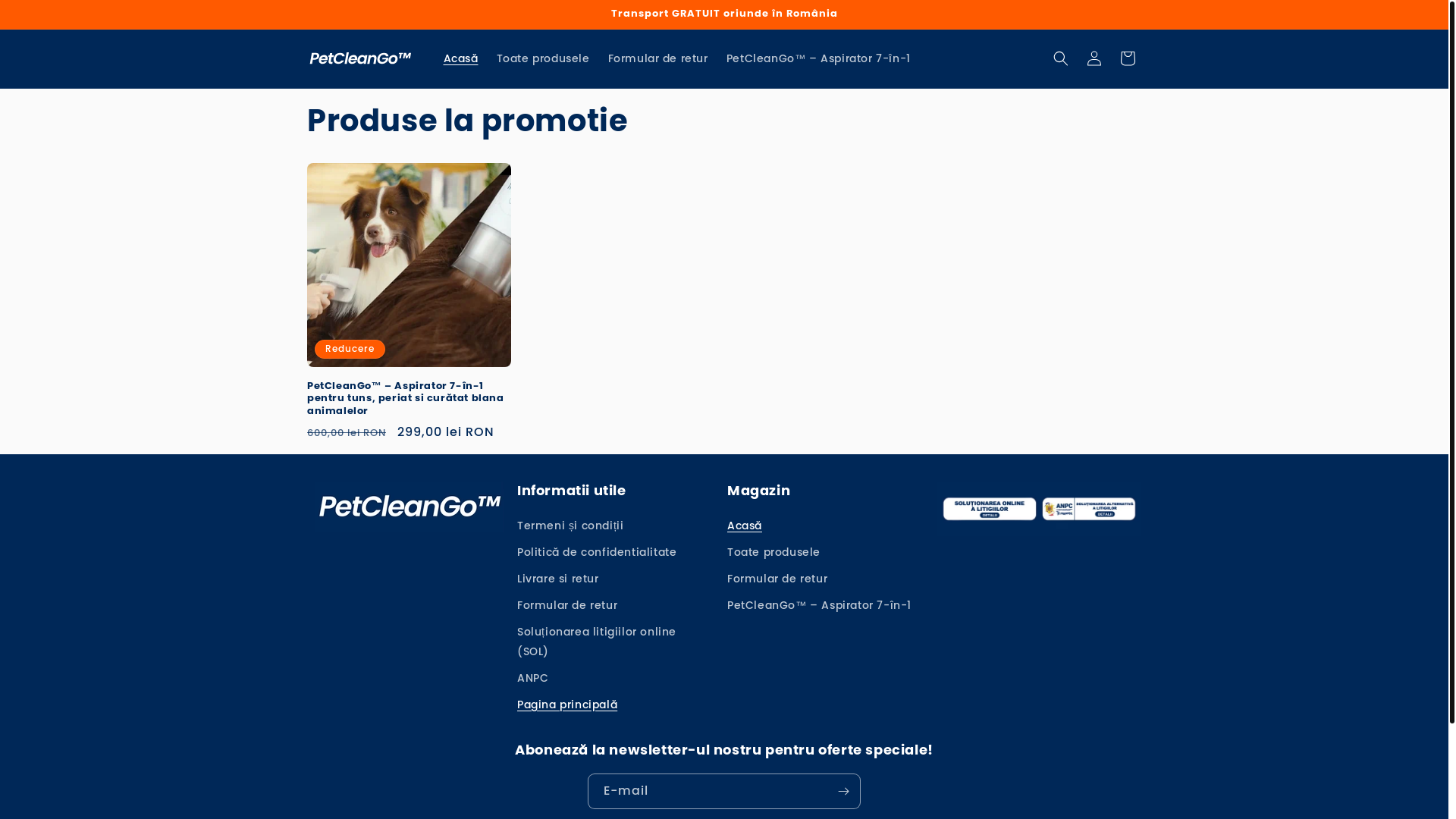 website screenshot of https://petcleango.ro/